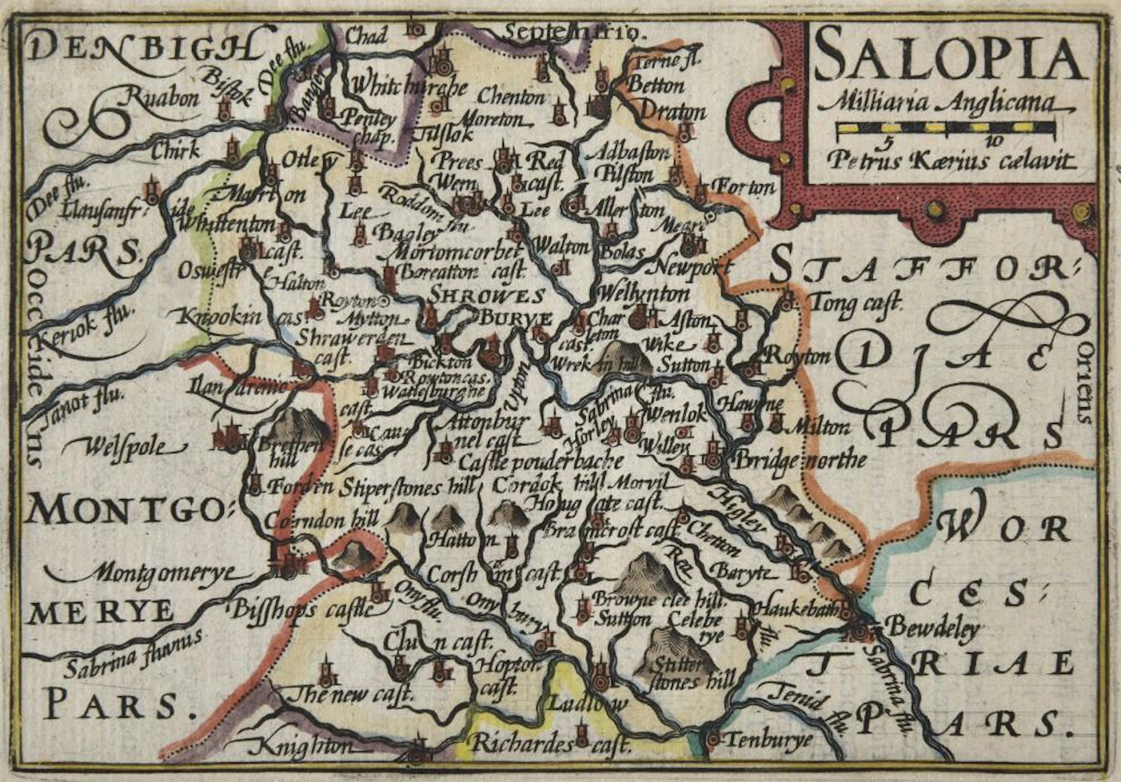 Shropshire. A collection of twenty-two county maps, 17th - 19th century
