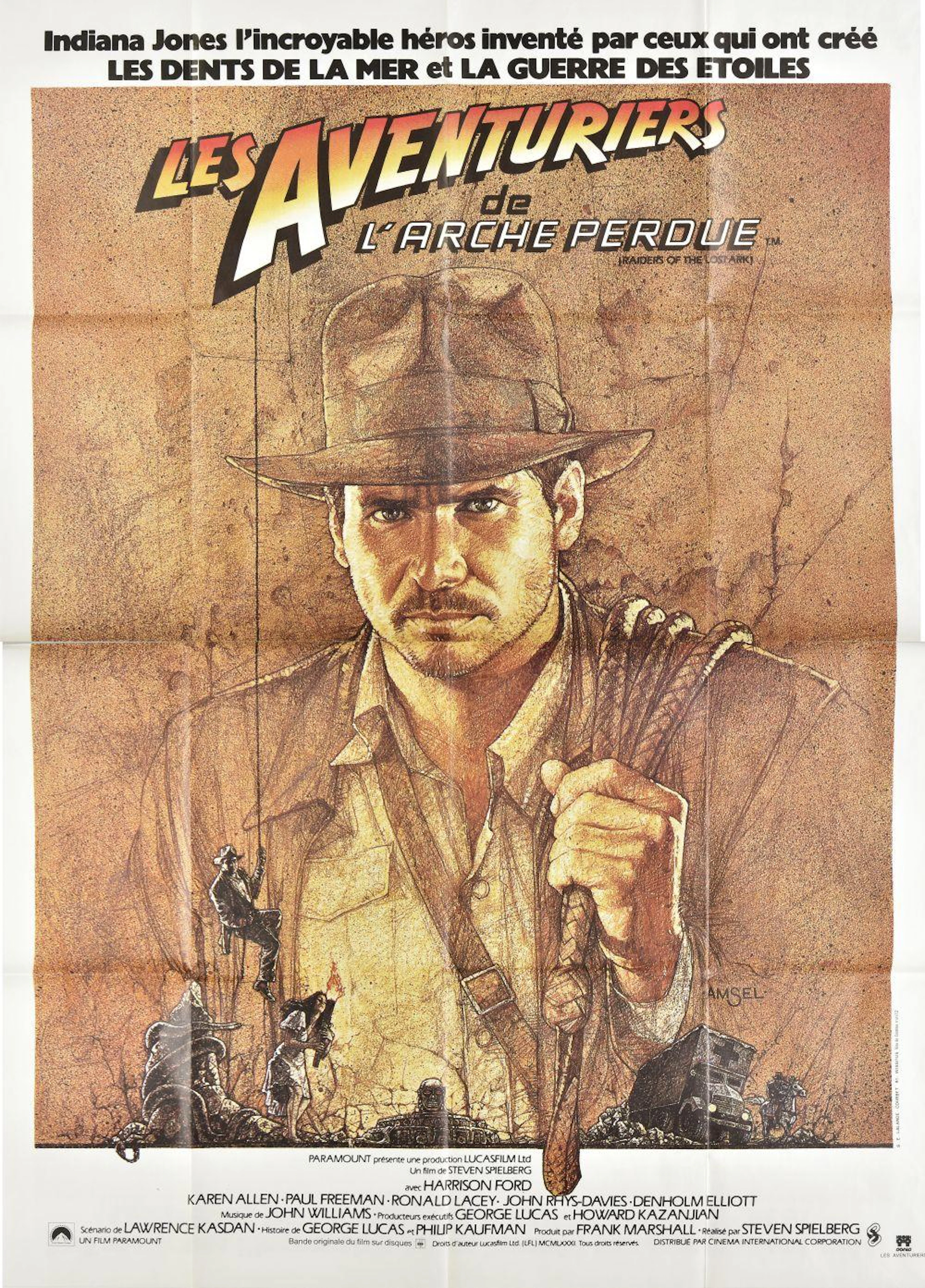 * Raiders of the Lost Ark, folded French grande poster, plus other posters