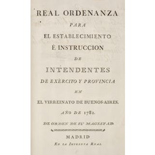 Real Ordenanza para el Establecimiento?, 1782-83