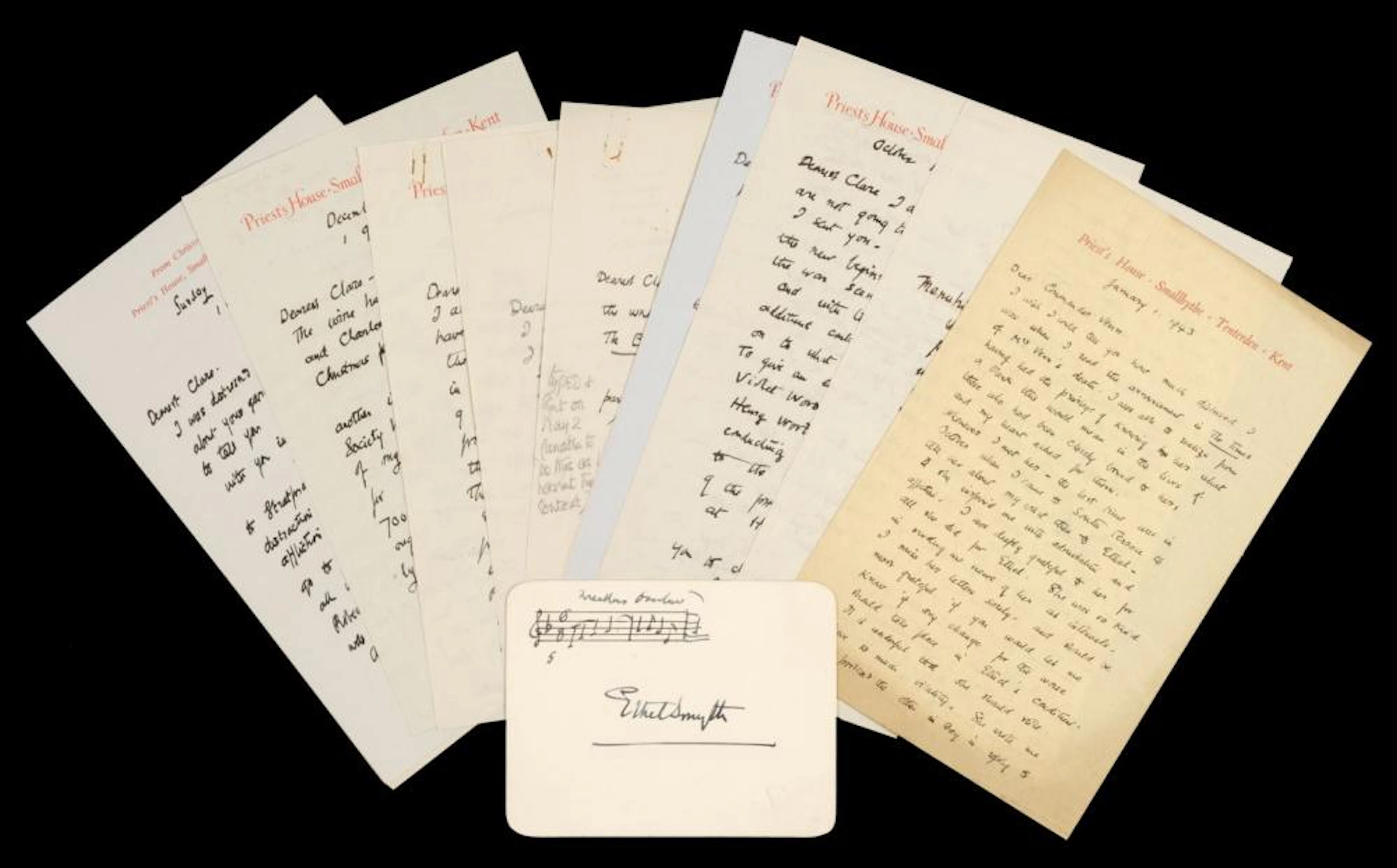 * Smyth (Dame Ethel, 1858-1944). Autograph Musical Quotation Signed
