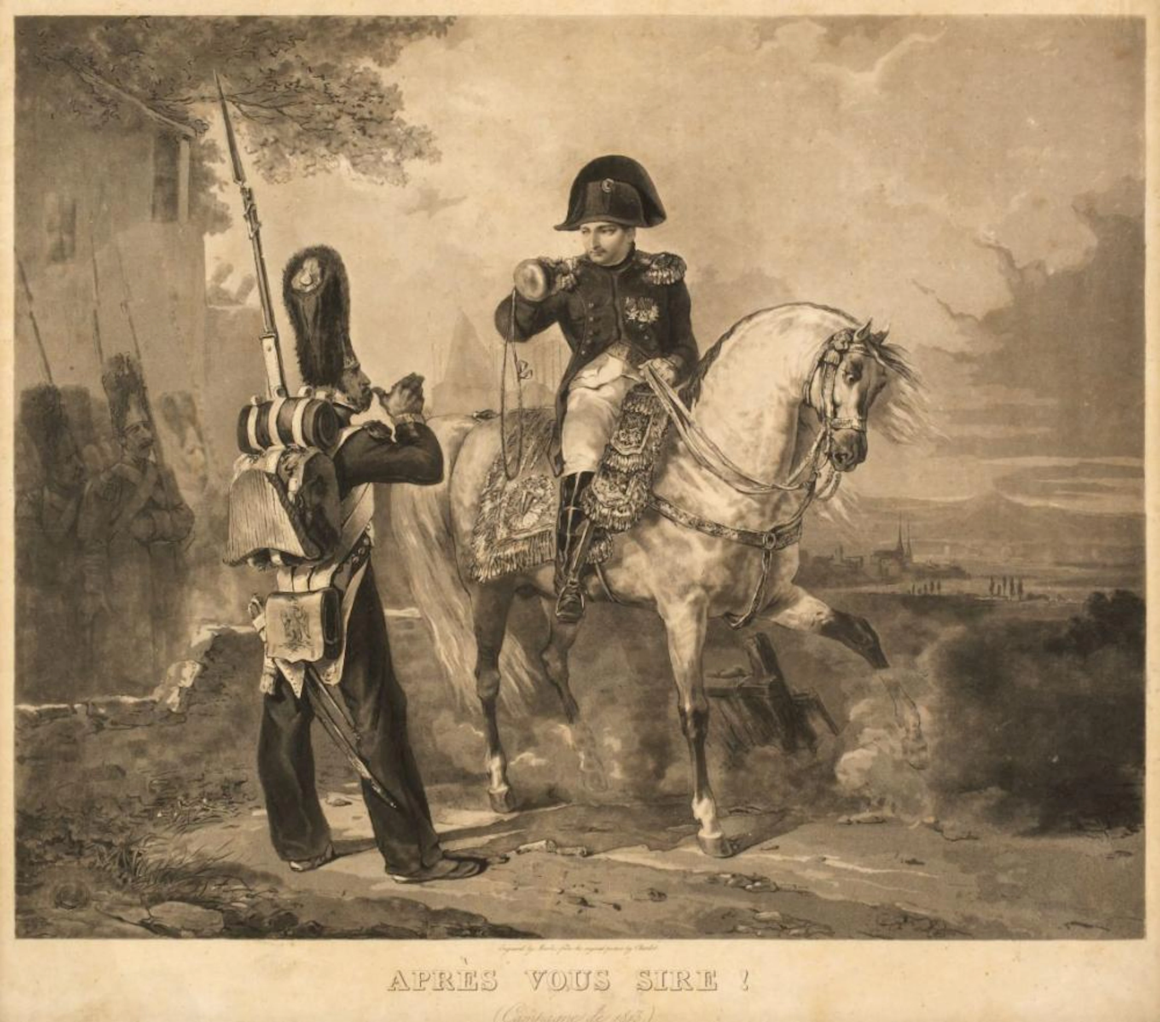 * Napoleon Bonaparte. Maile (George), Apres vous Sire!, circa 1814