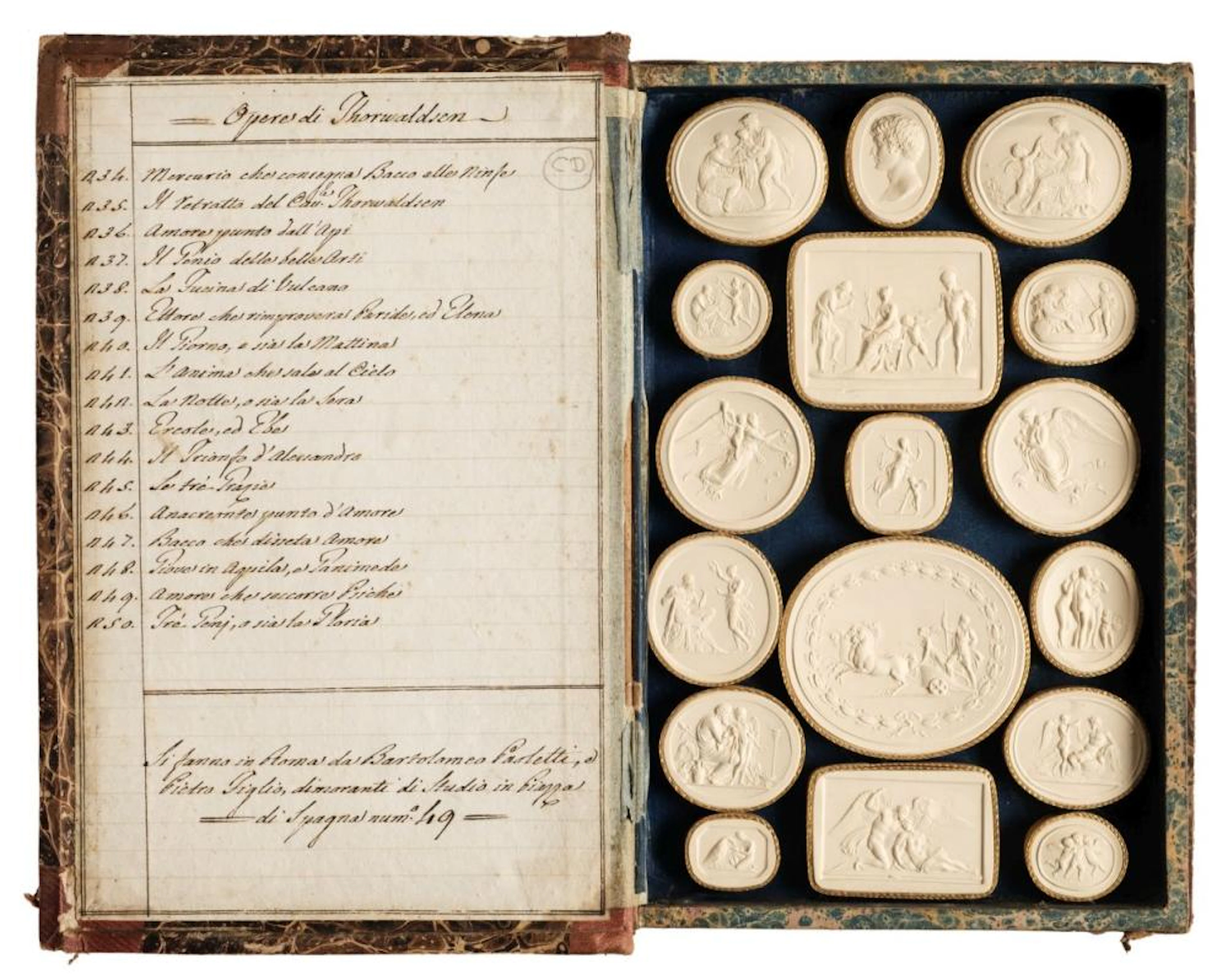 Paoletti (Bartolomeo and Pietro). A collection of 300 plaster cameos, 1820