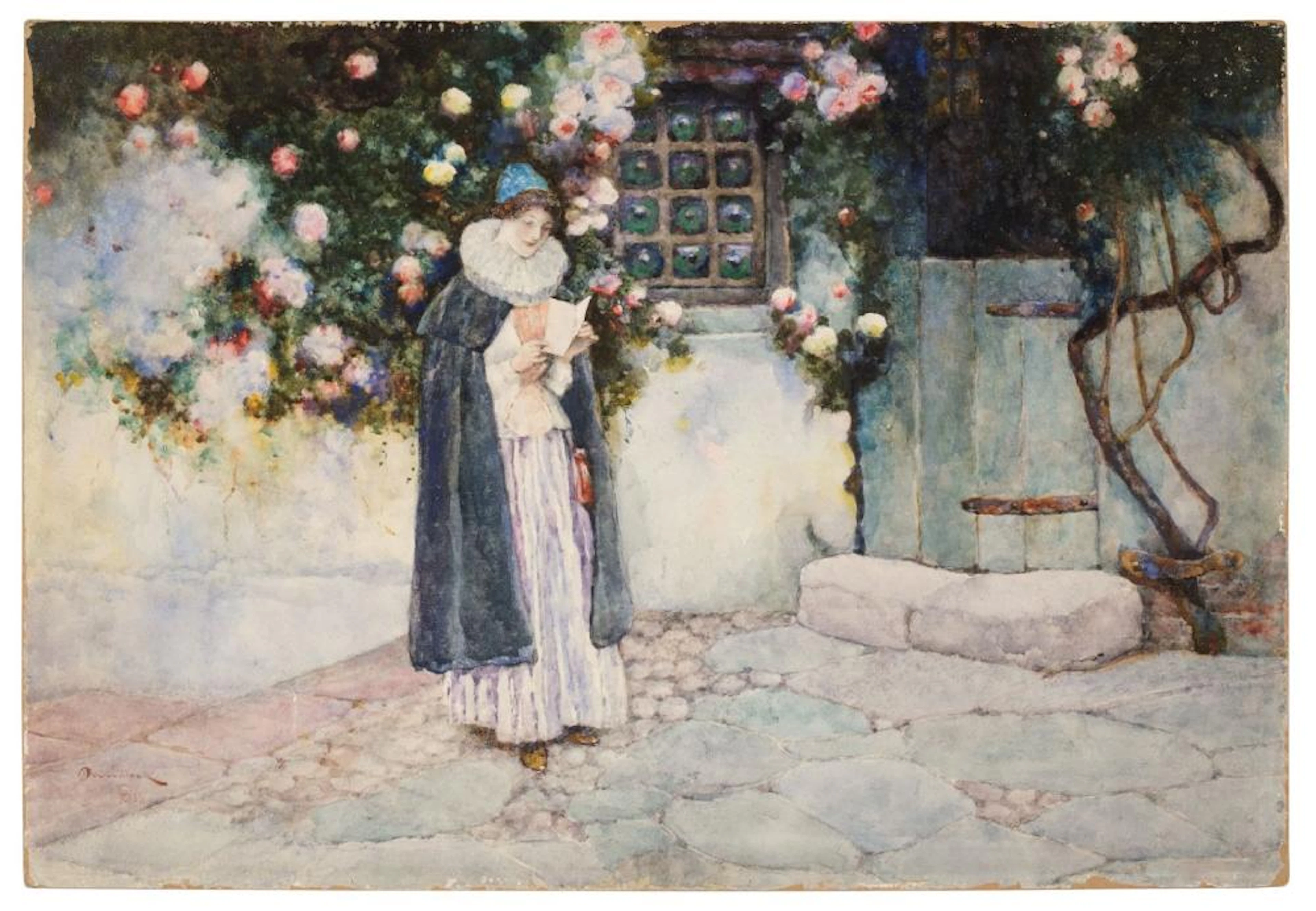 * Woodlock (David, 1842-1929). Judith Shakespeare at Shottery, 1918