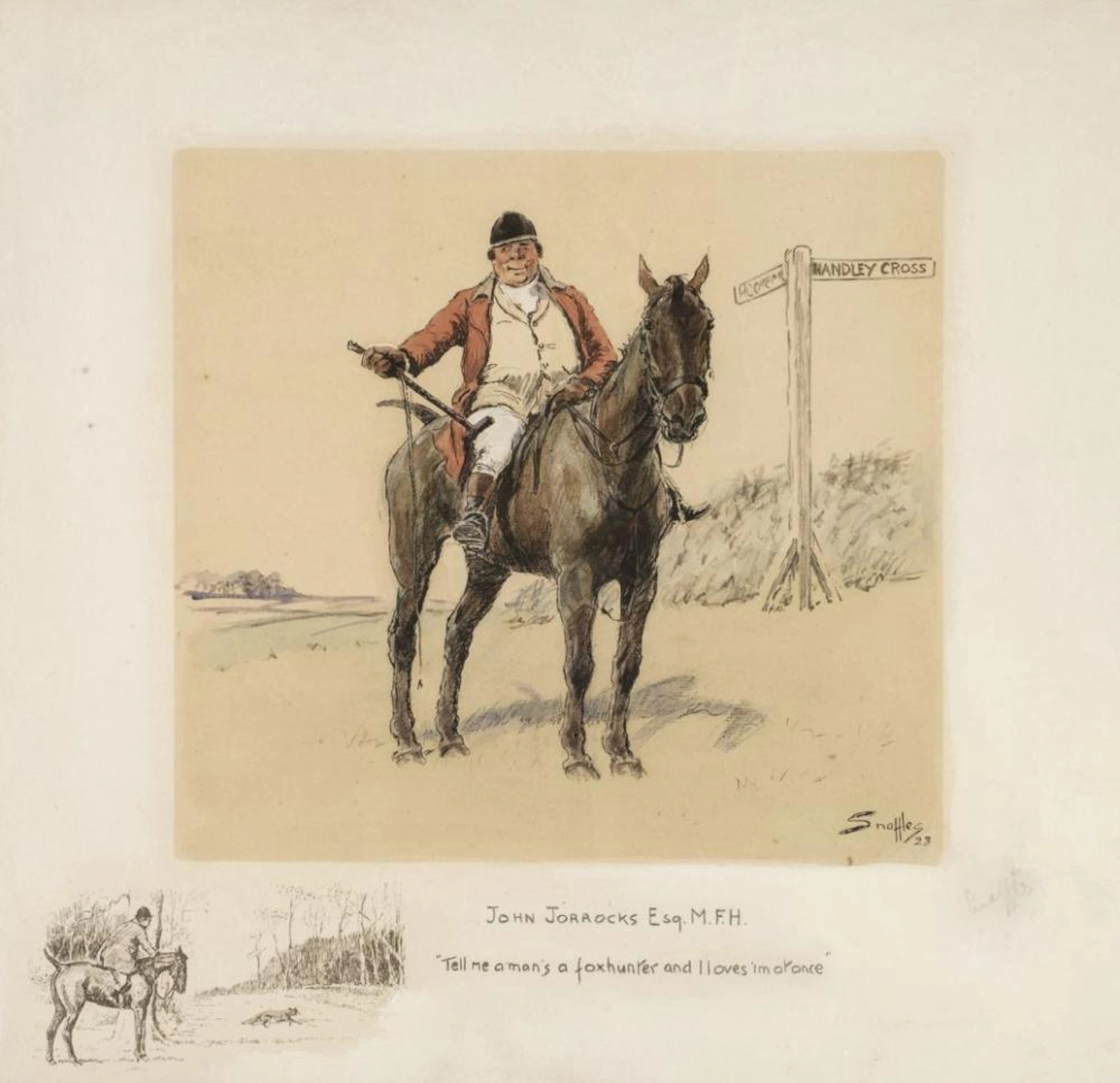 * Payne (Charlie Johnson 'Snaffles'). John Jorrocks Esq. M. F. H..., 1923