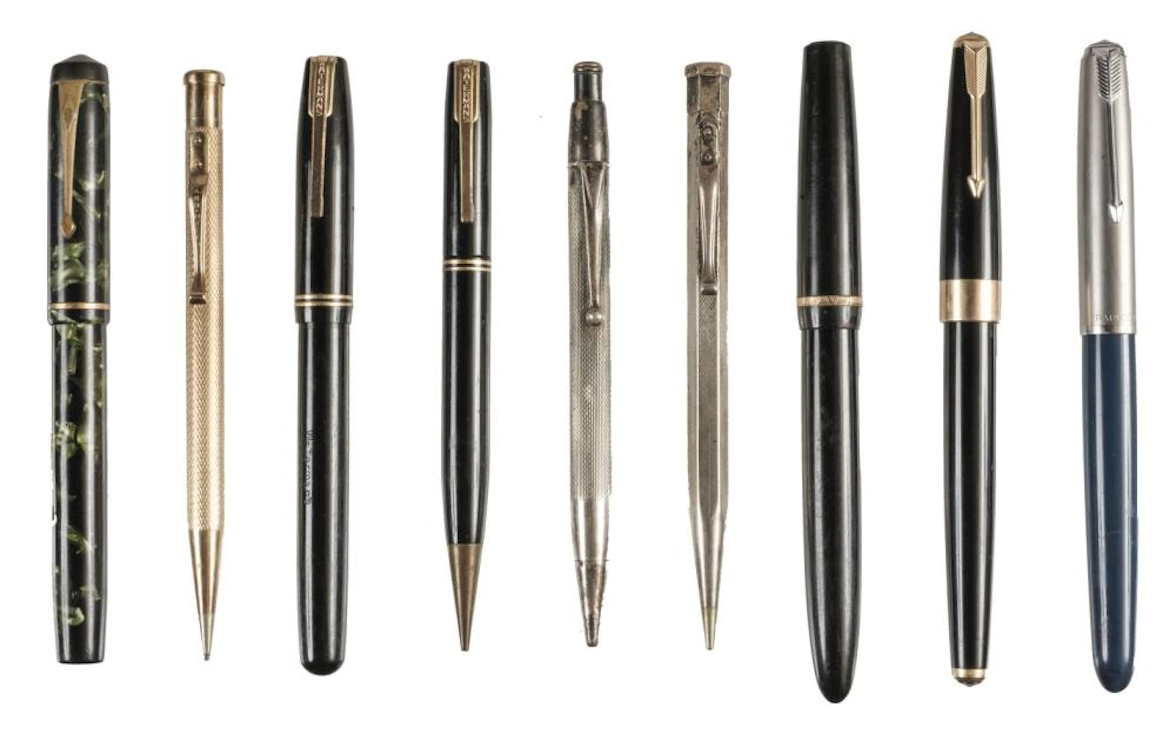 * Fountain Pens. A collection of pens including Parker and Watermans