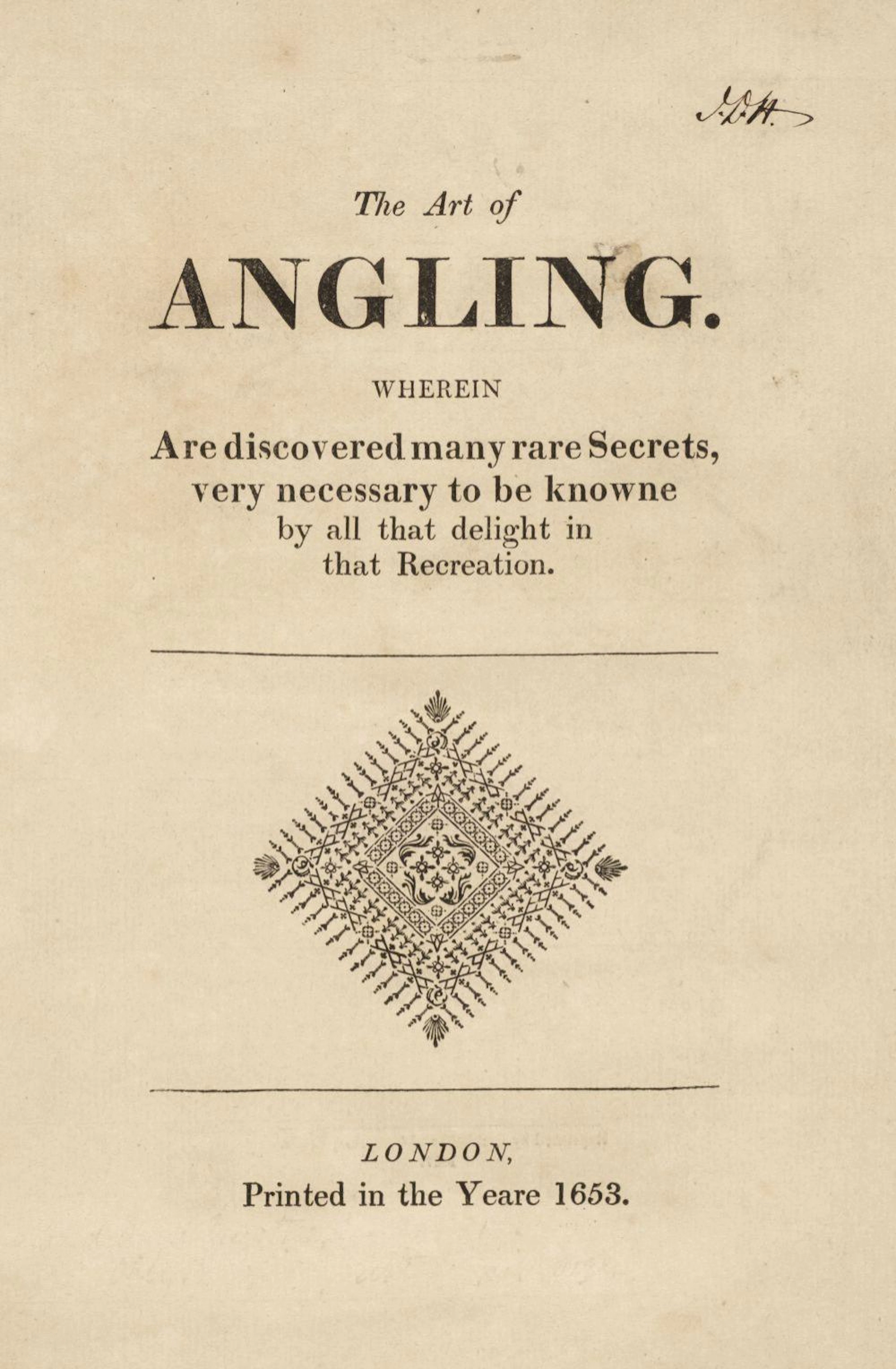Barker, Thomas. The Art of Angling... , 1653