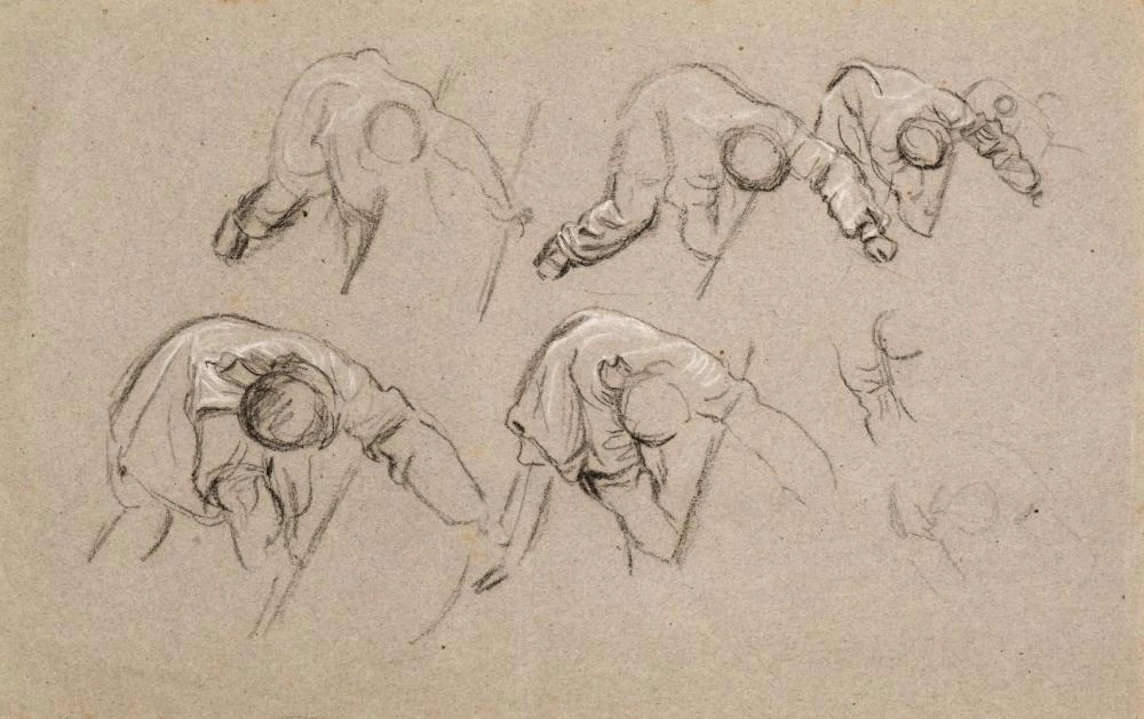 * Linnell (James Thomas, 1820-1905). A collection of 7 figure studies