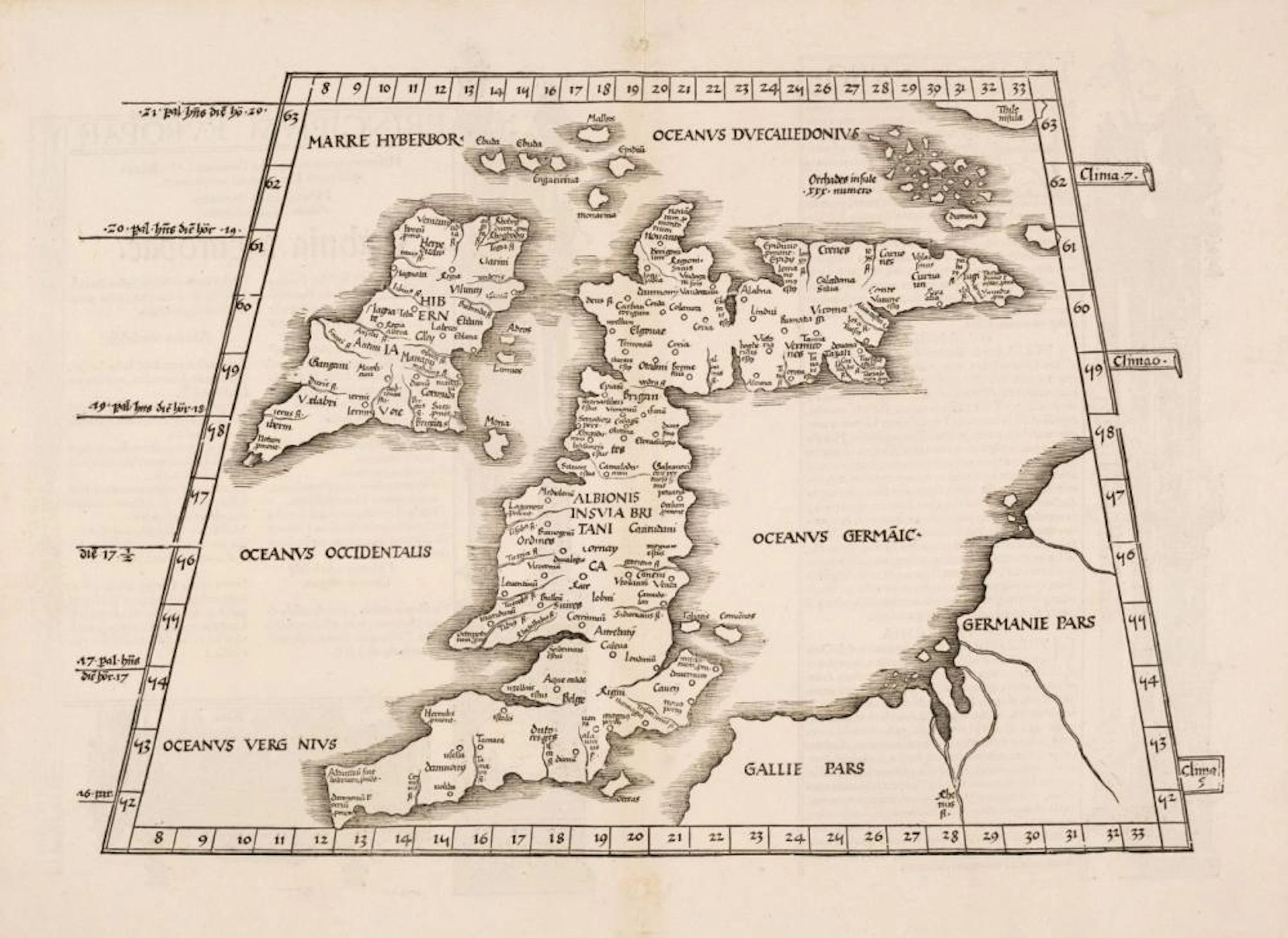 British Isles. Waldseemüller (Martin), Untitled map, Strasbourg, 1525
