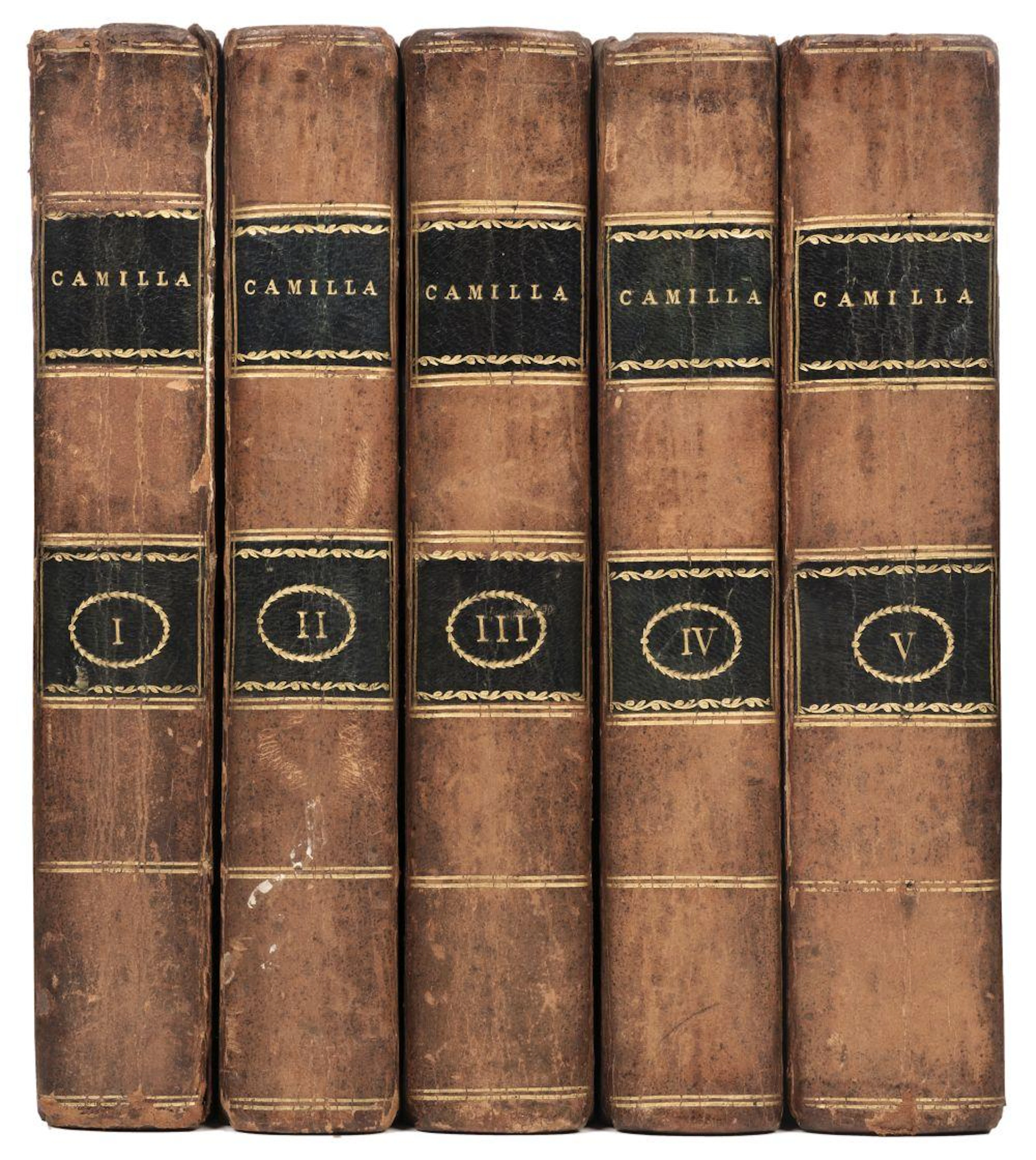 Burney (Fanny). Camilla: or. A Picture of Youth, 5 volumes, 1st edition, 1796