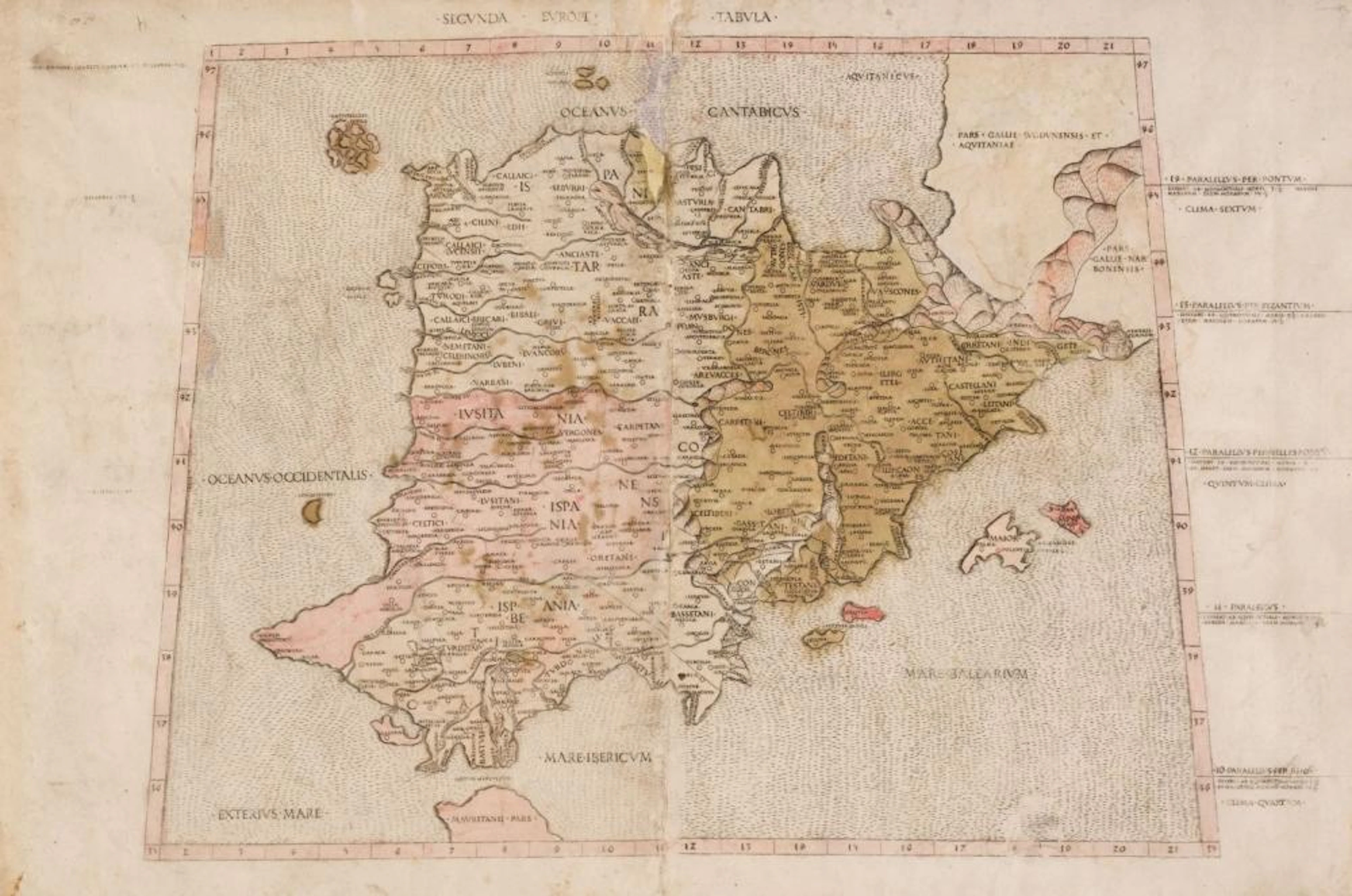Spain & Portugal. Ptolemy (Claudius), Secunda Europe Tabula, Rome [1478 - 1509]