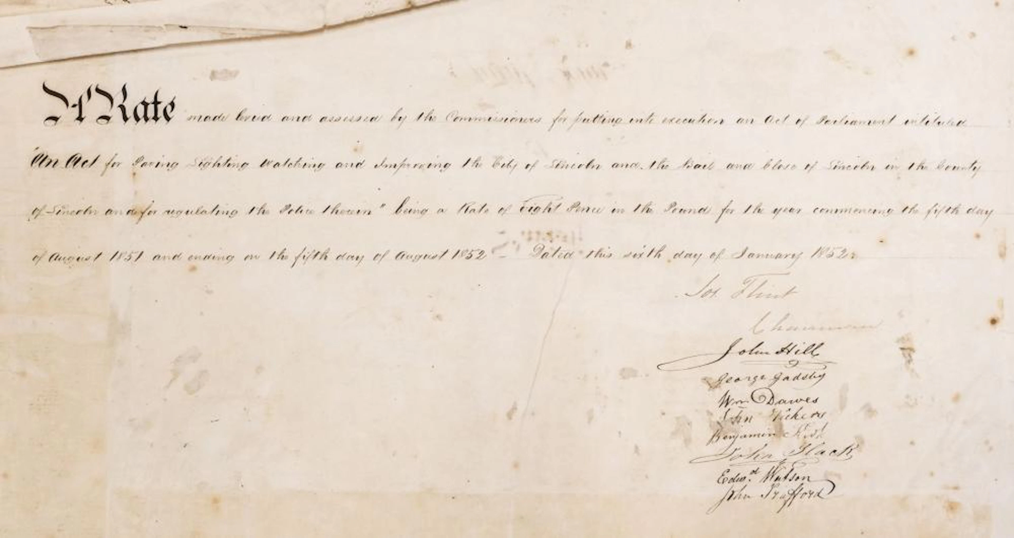 Lincoln. A manuscript volume regarding tax rates for the...