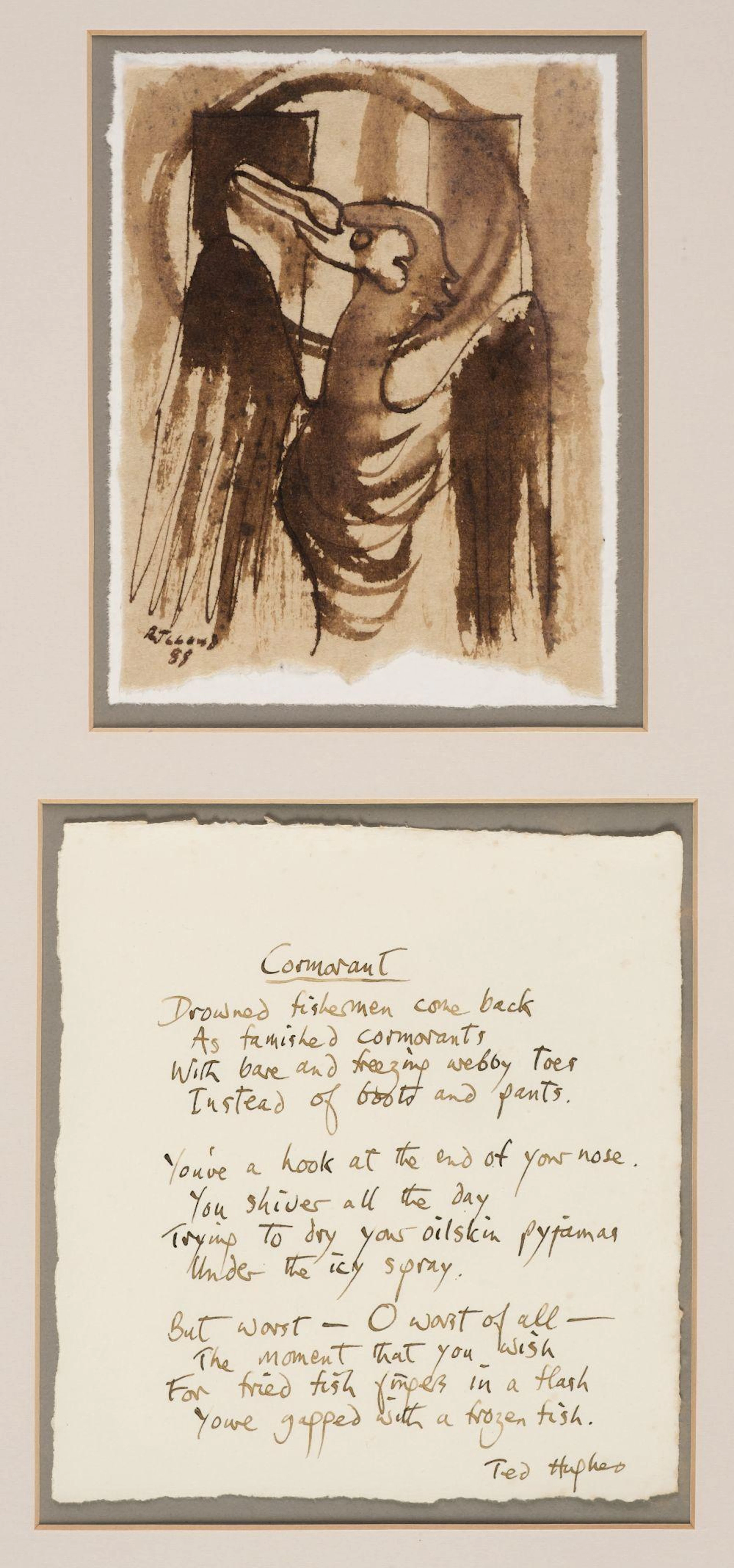 Hughes (Ted, 1930-1998). Cormorant, 1998
