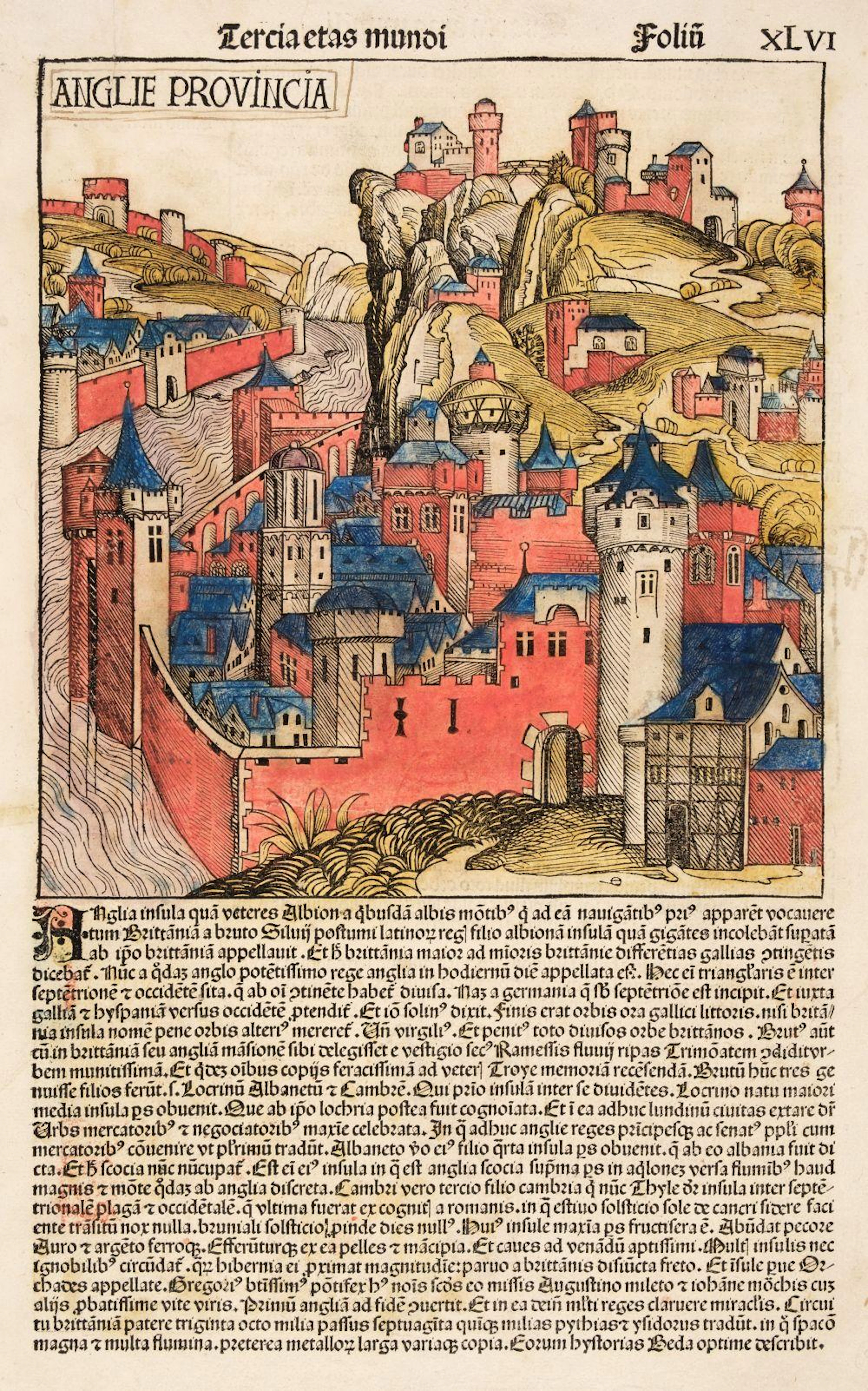 Schedel (Hartman). Anglie Provincia, 1493