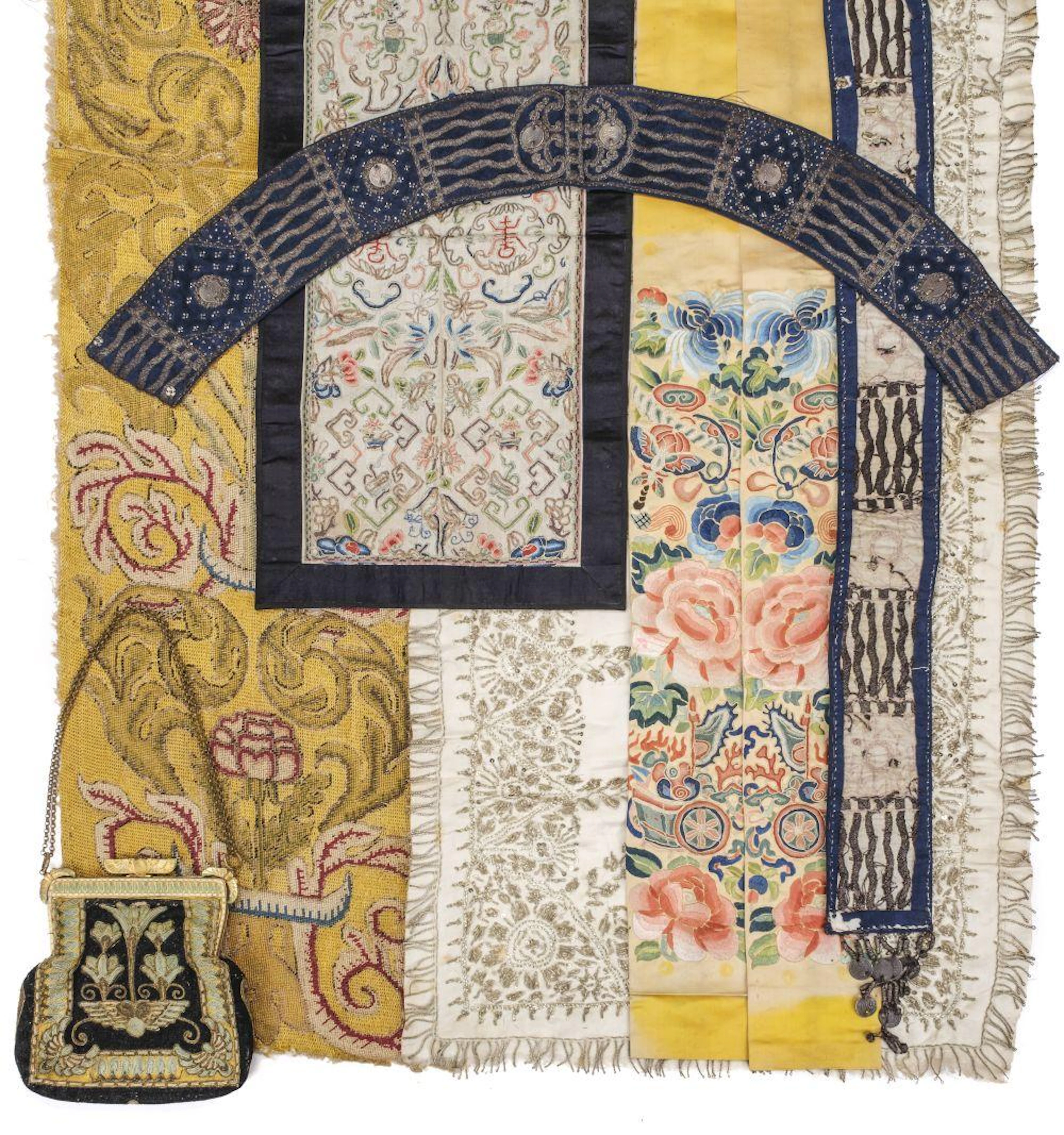 Embroidery. A portion of early tapestry, British, circa 1700