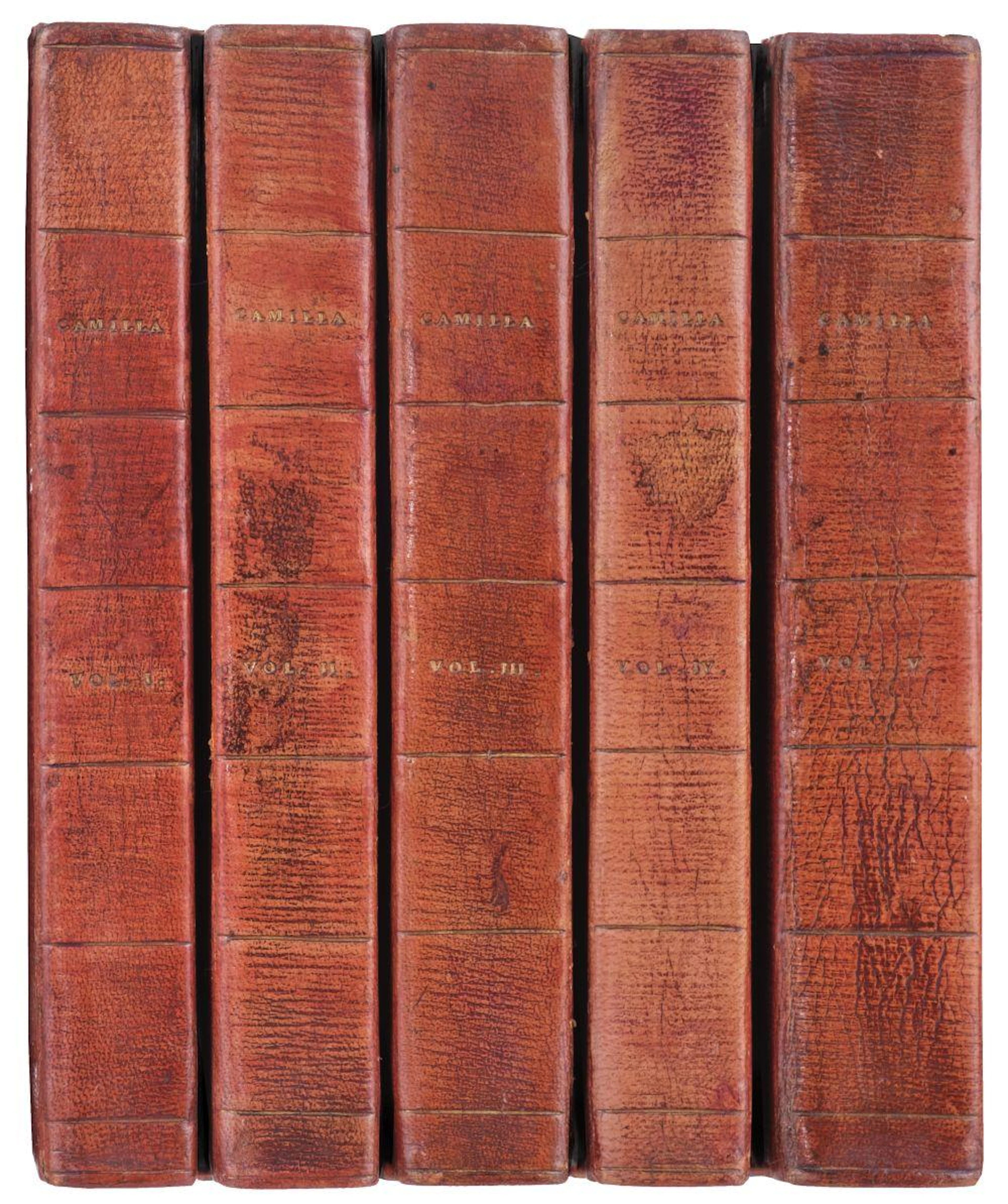 Burney (Frances, "Fanny"). Camilla, 5 volumes, 1st edition, 1796