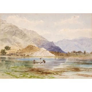 India. Strahan (George, 1839-1911). Manasbal Lake, Kashmir, circa 1900