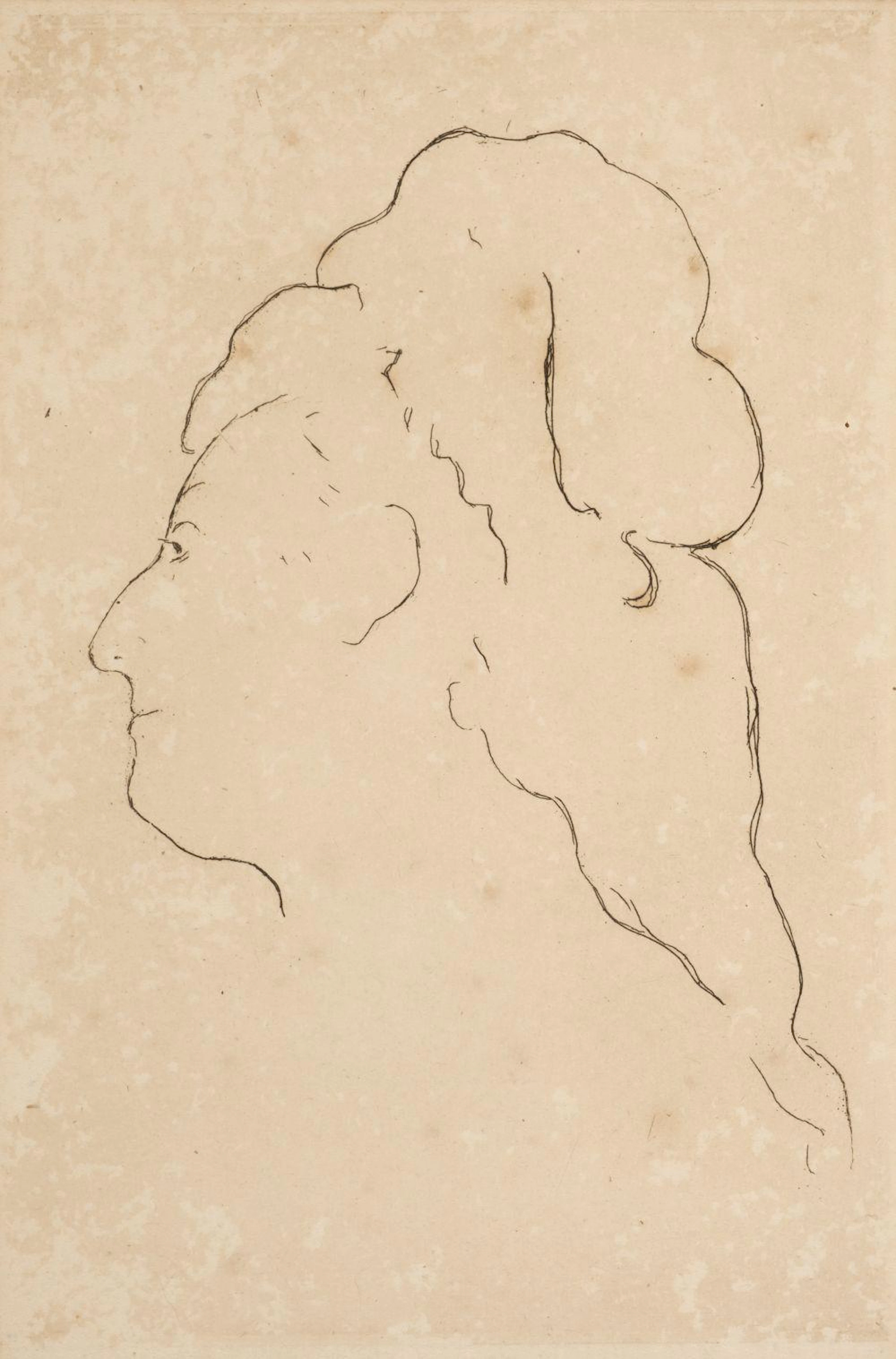 Manet (Edouard, 1832-1904). Eva Gonzales, 1870, etching