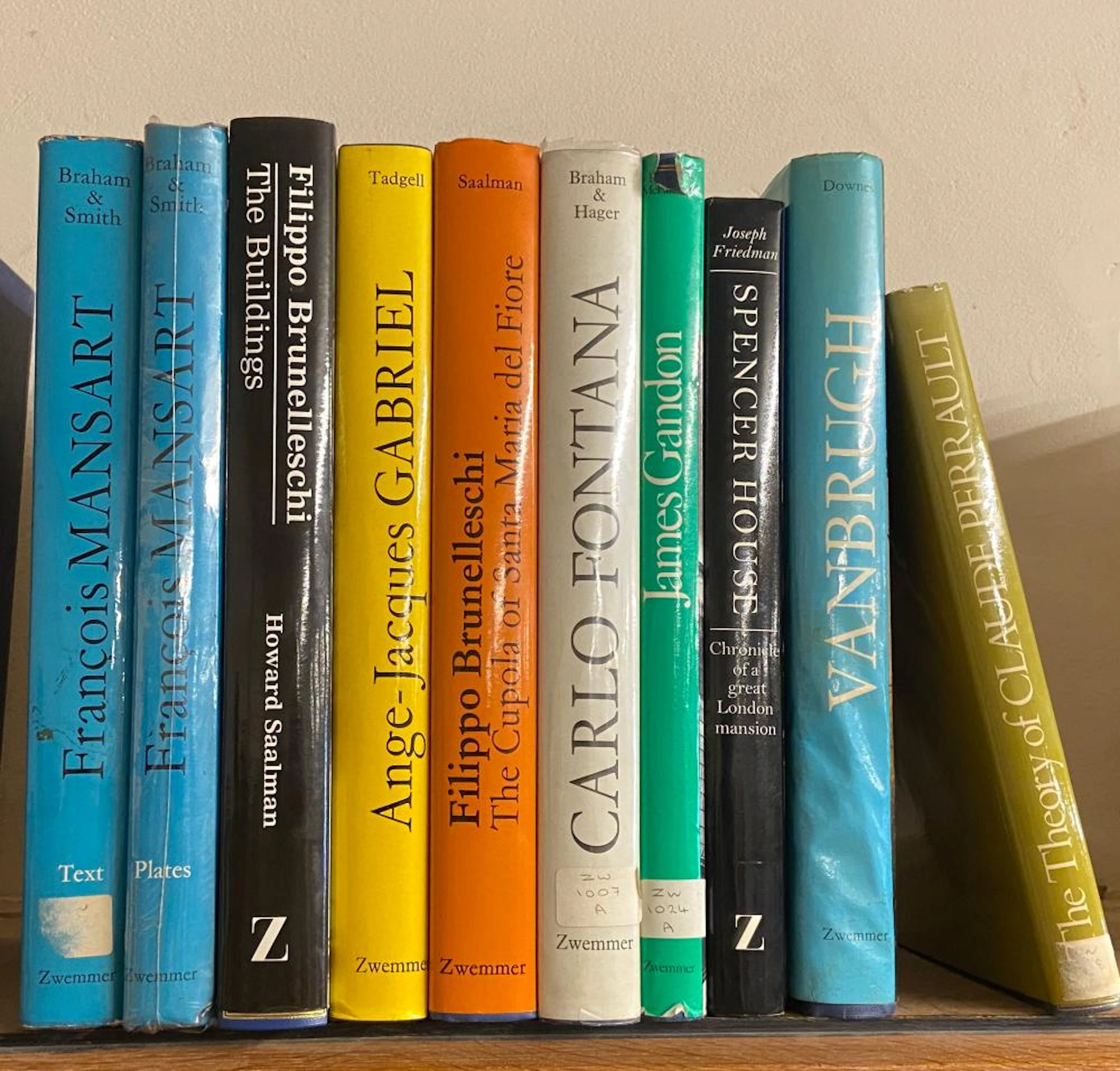 Zwemmer, publisher. 10 volumes of Zwemmer published architecture reference