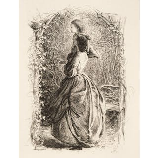 Millais (John Everett, 1829-1896). Happy Springtime, 1860, etching