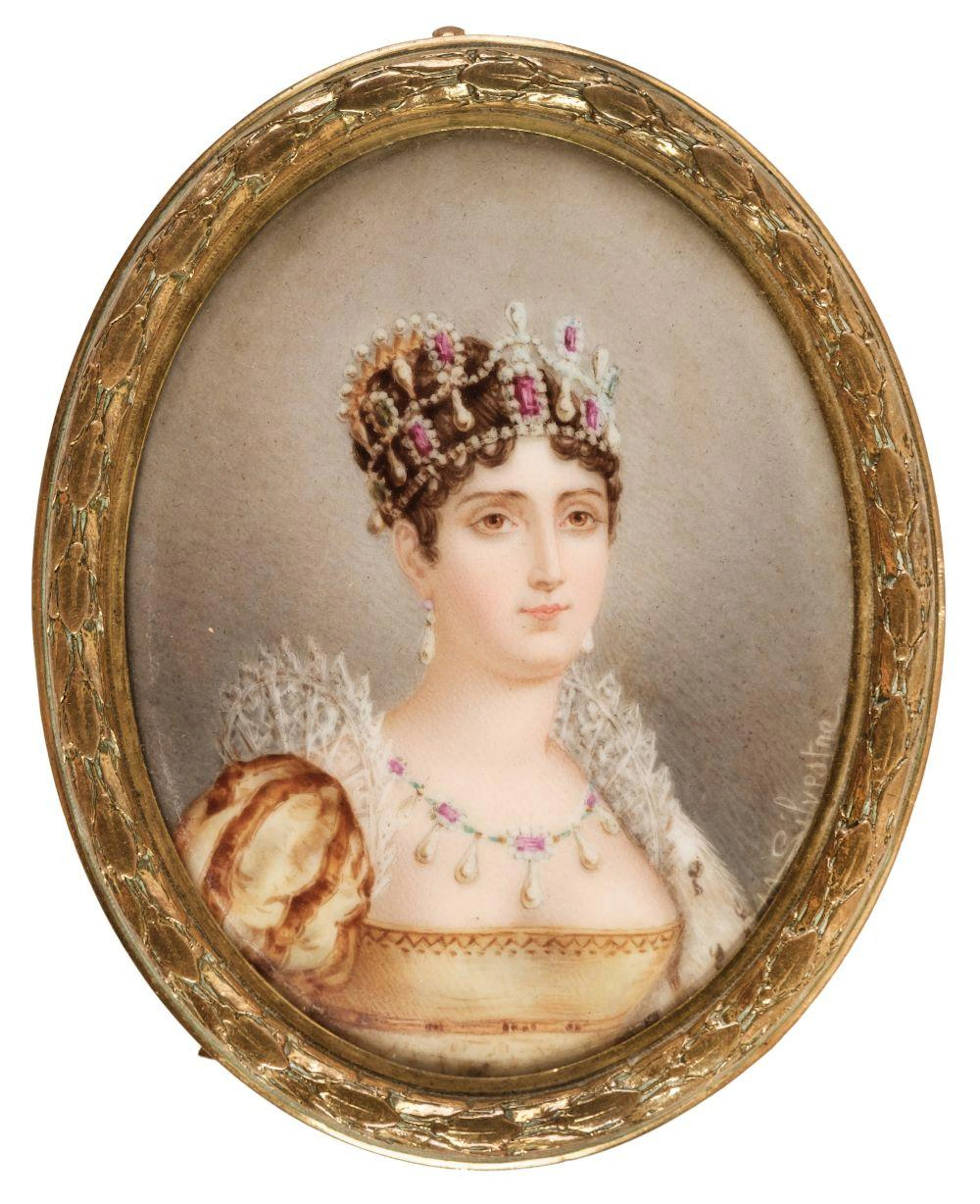 Silvestre (M., 19th century). Portrait of Joséphine, Empress of France Miniature