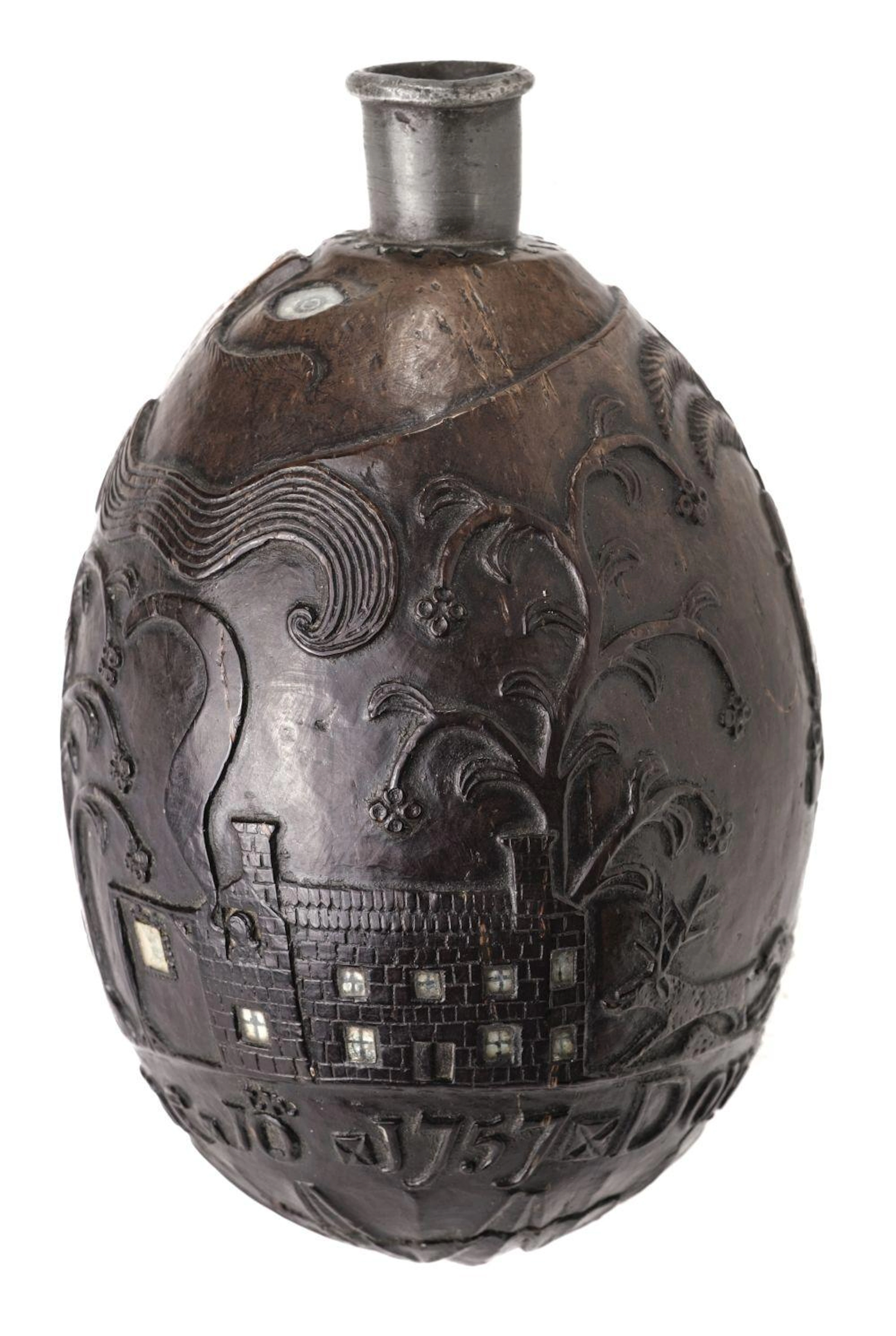 Bugbear. An 18th century carved coconut