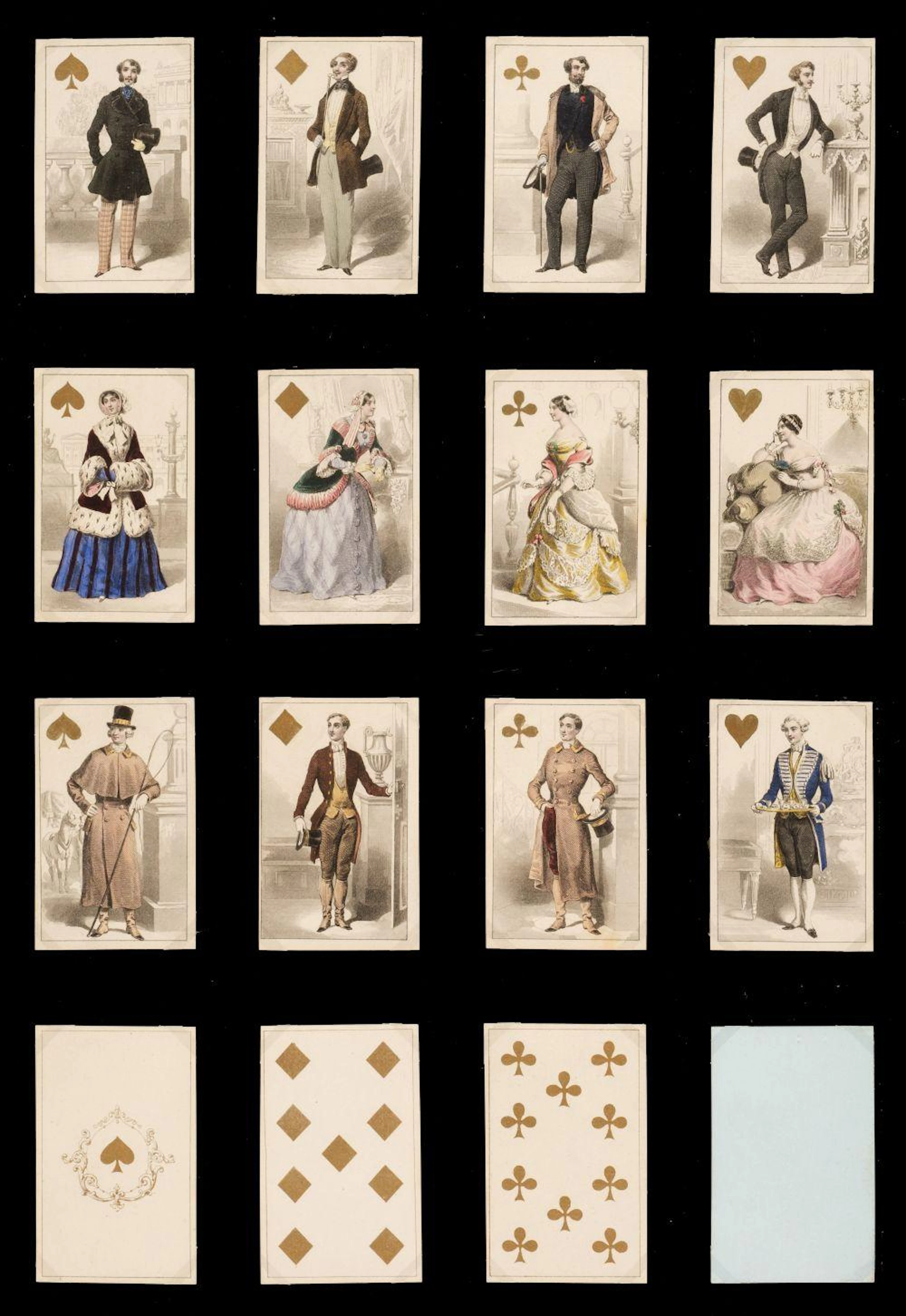 French costume playing cards