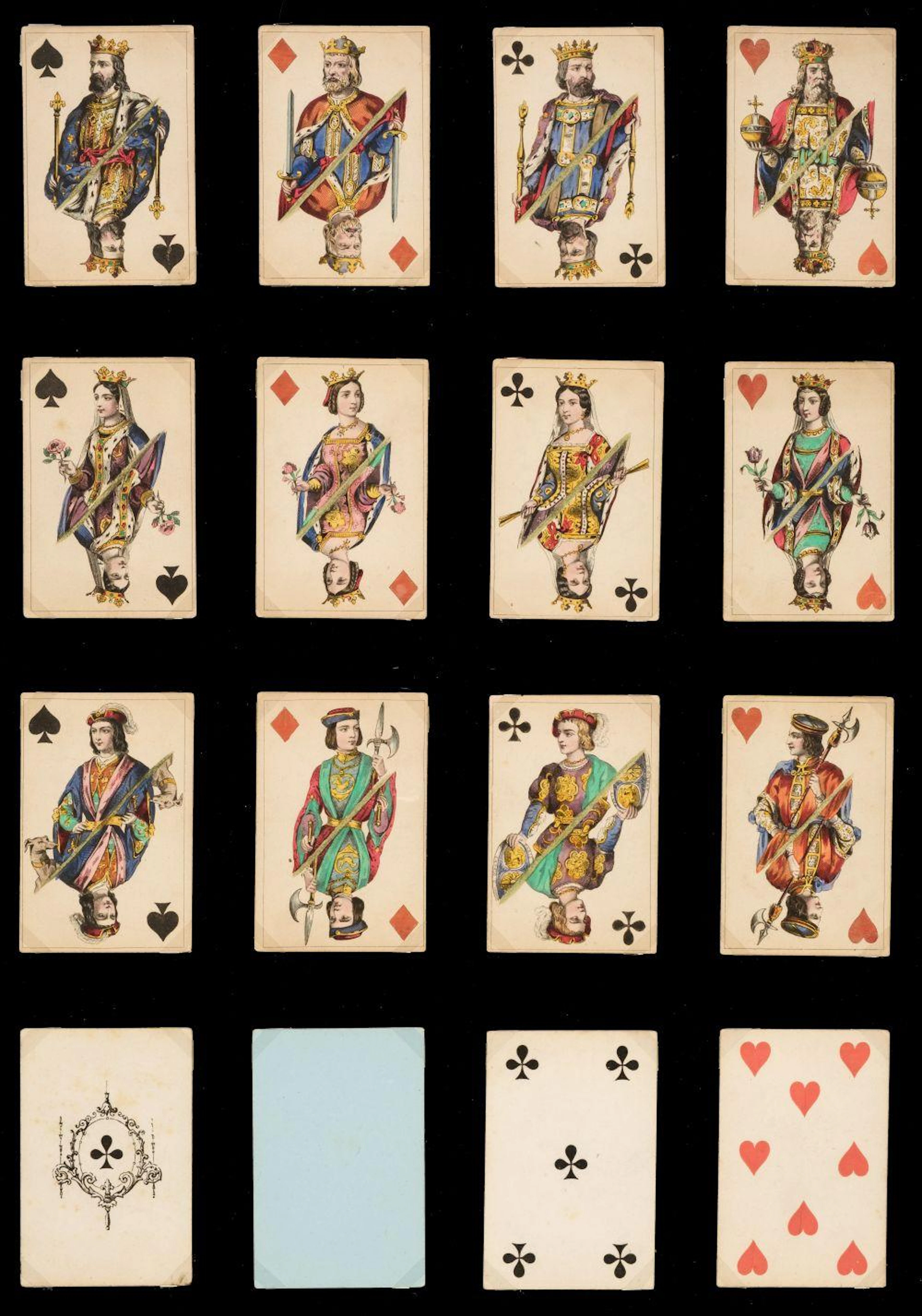 French playing cards. Troubadour patience, Paris: O. Gibert, circa 1858