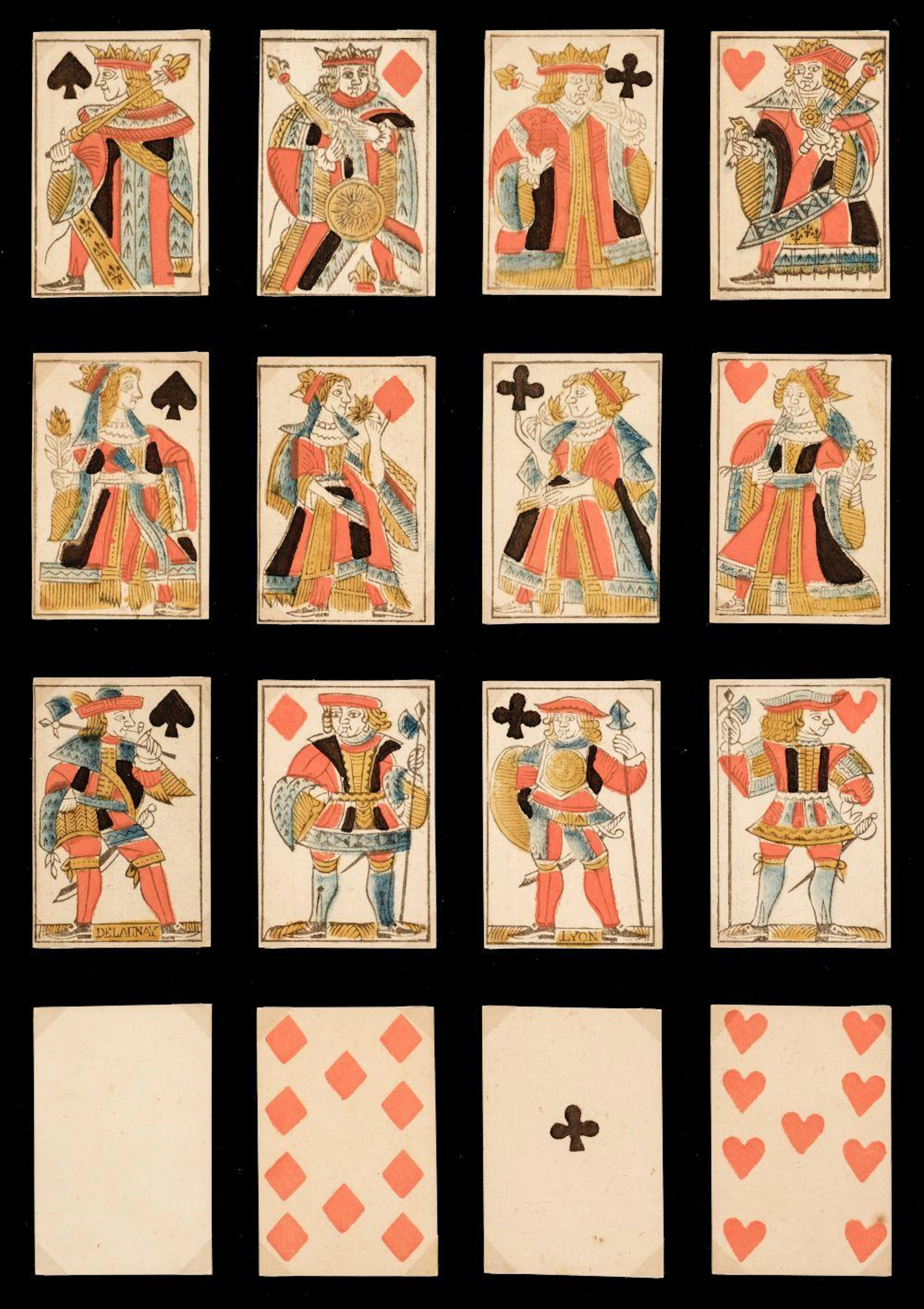 French playing cards. Lyon pattern, type III, Lyon: Delaunay, circa 1765