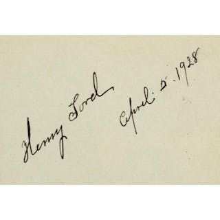 Ford (Henry, 1863-1947). Autograph Signature, 'Henry Ford'