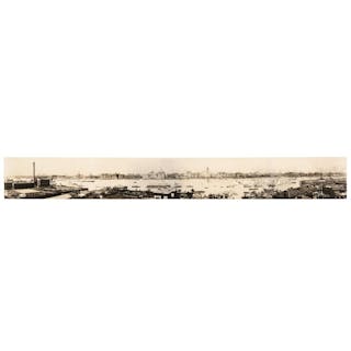 China. Panorama of Shanghai by Burr & Co.