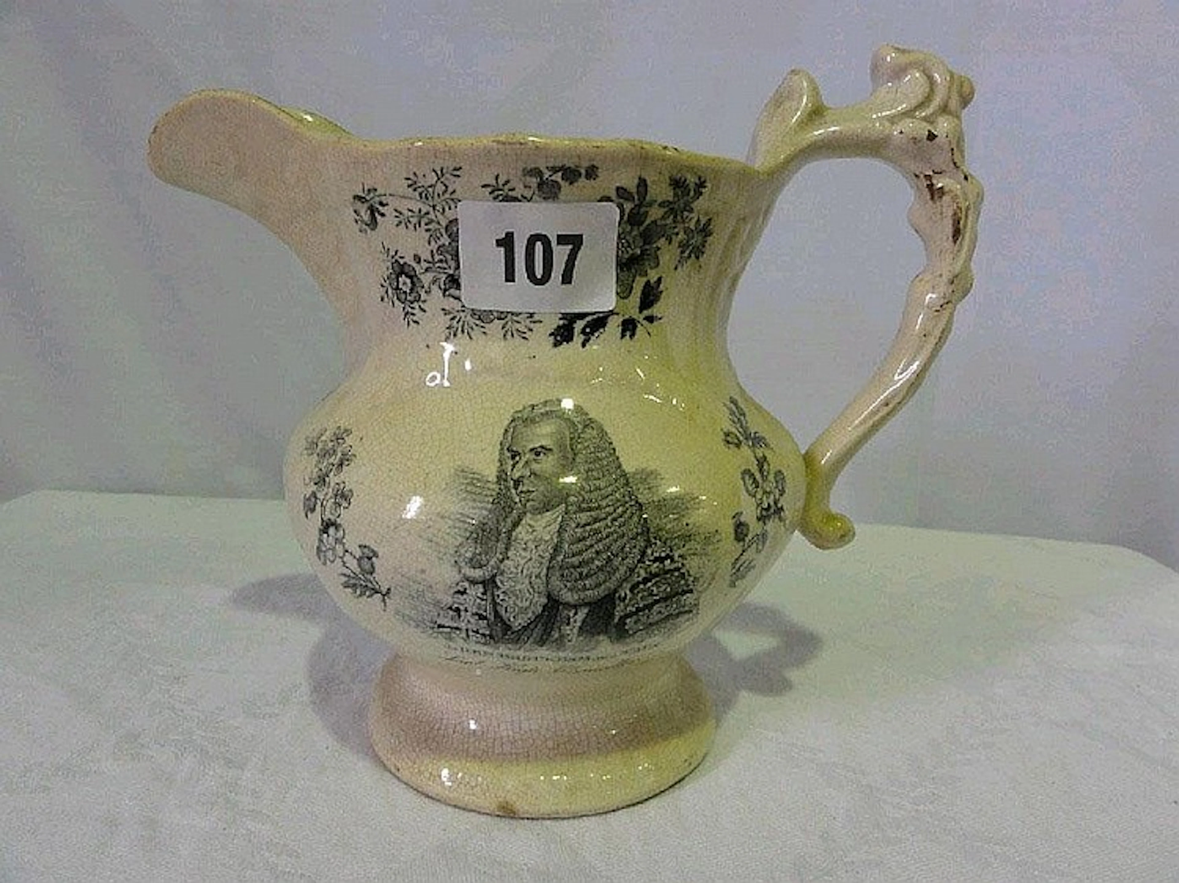 A 19th century jug commemorating Reform with black