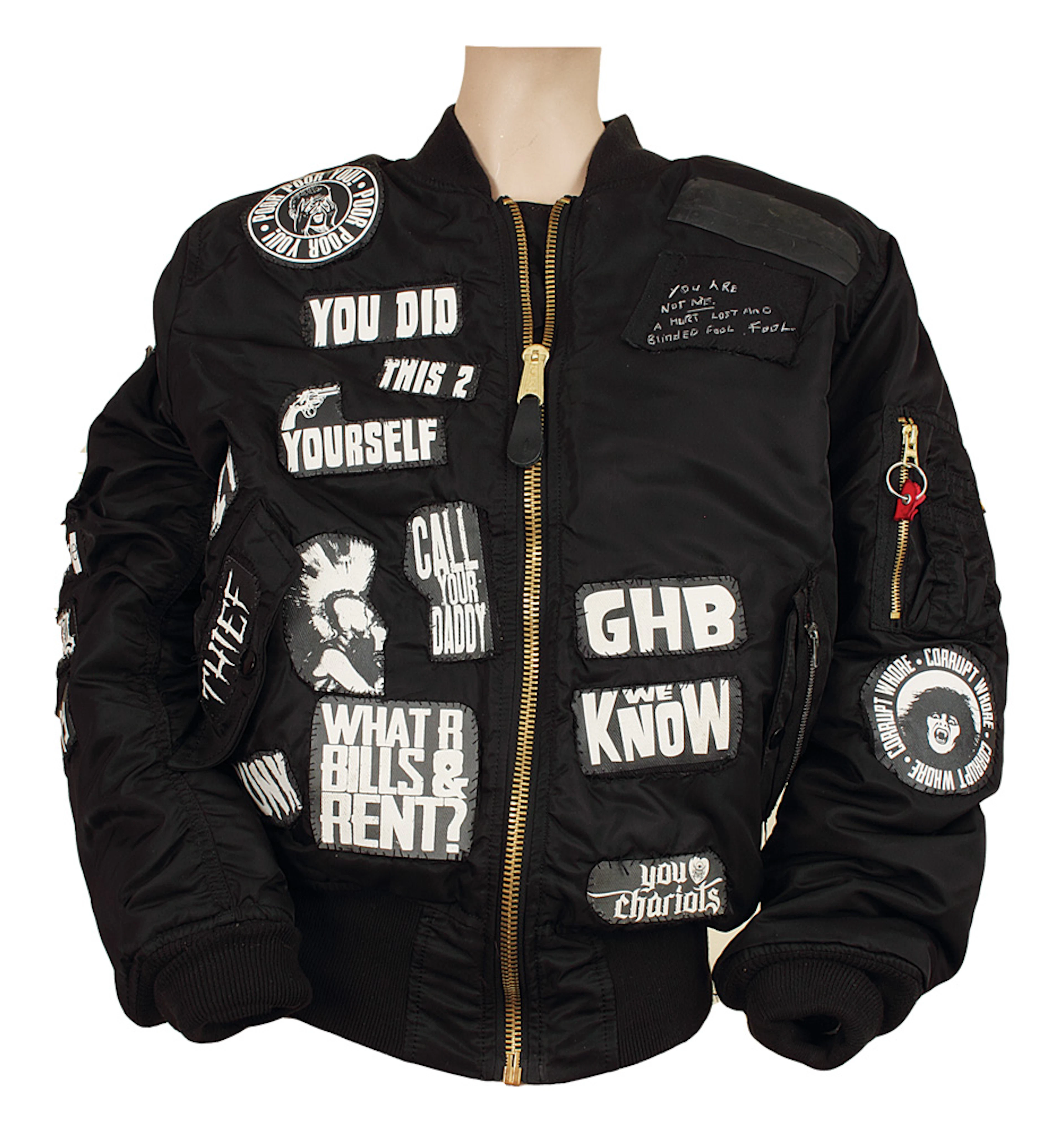 Lady Gaga Worn Custom Made Bomber Jacket Featured In Punk Fashion...