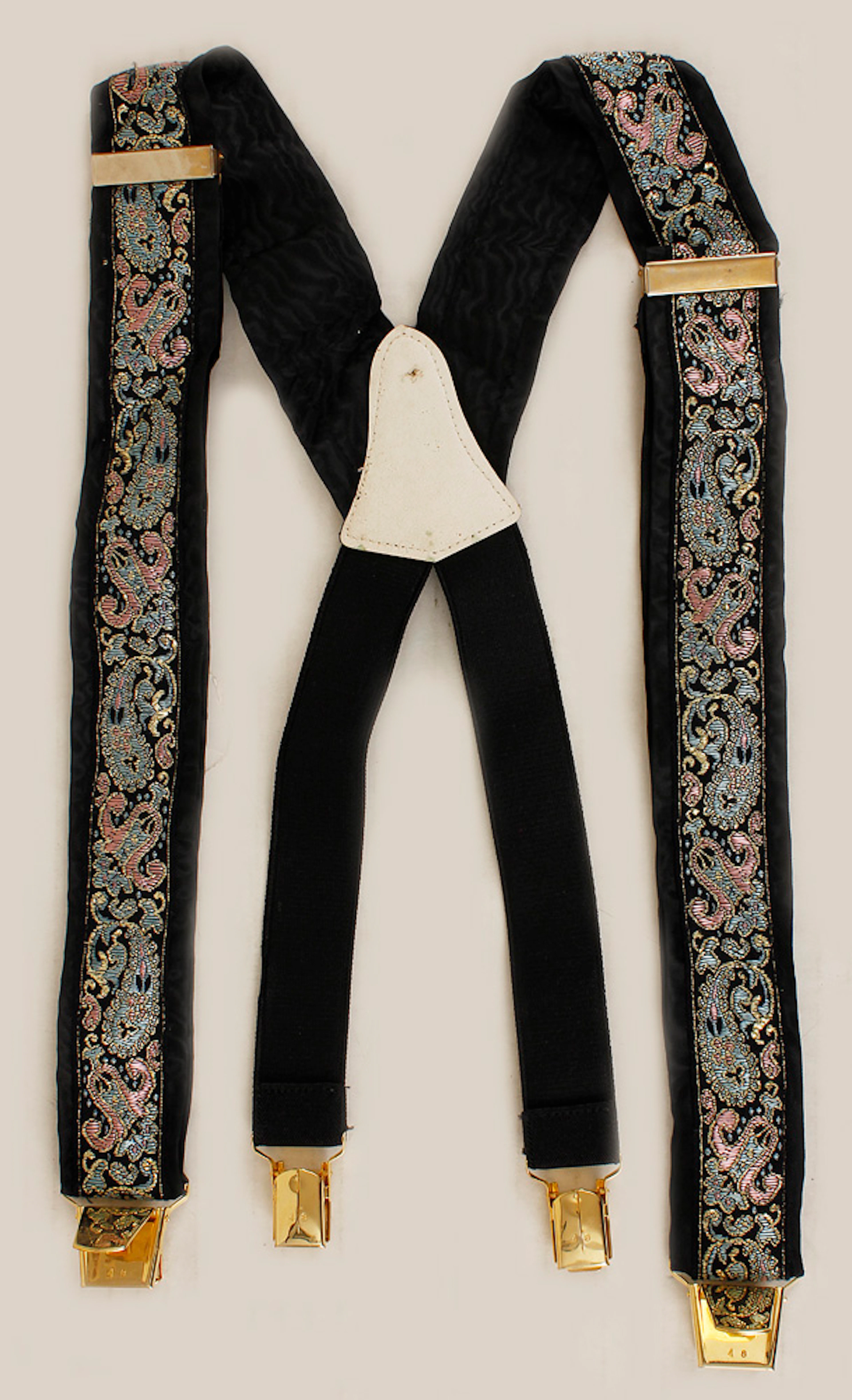 Michael Jackson Owned & Worn Paisley Suspenders