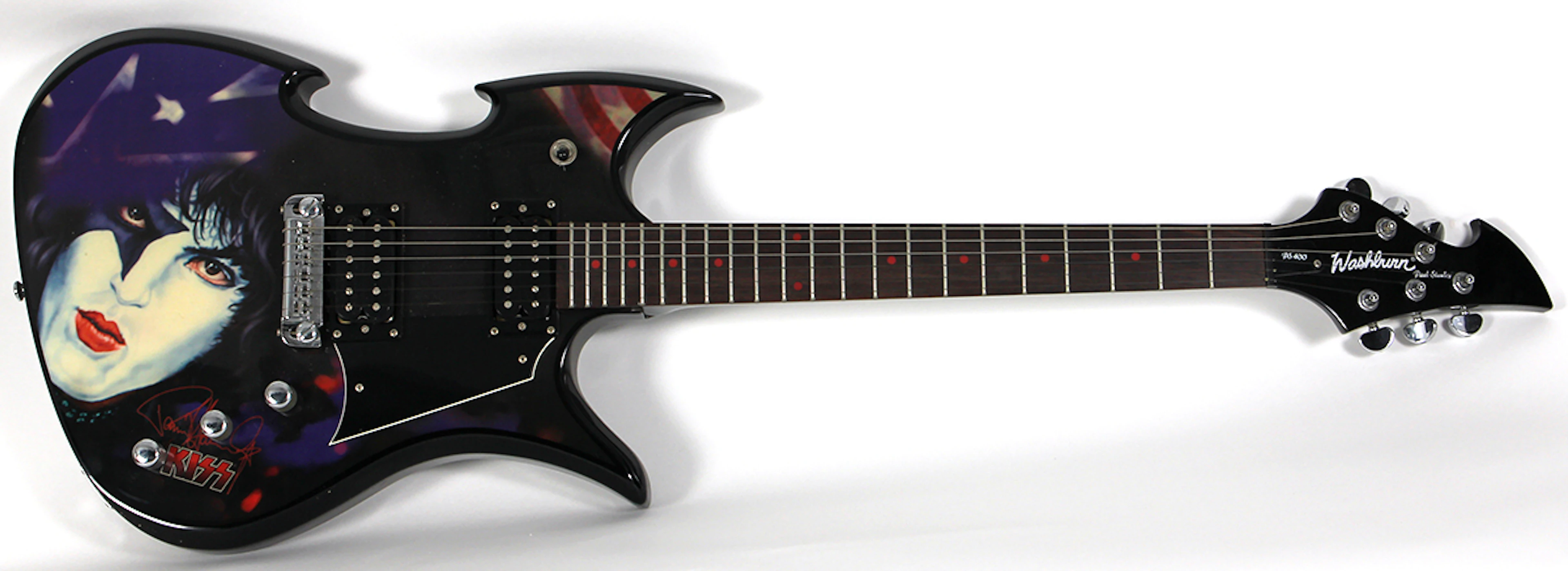 Paul Stanley Themed Washburn Guitar and Case