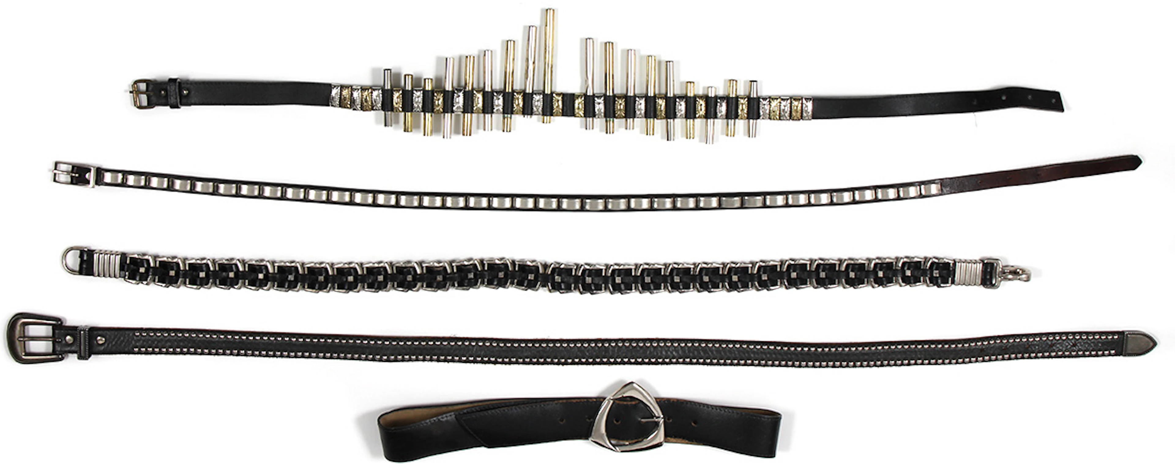 KISS Band Worn Leather Belts (5) from Famed KISS Farewell Tour Auction