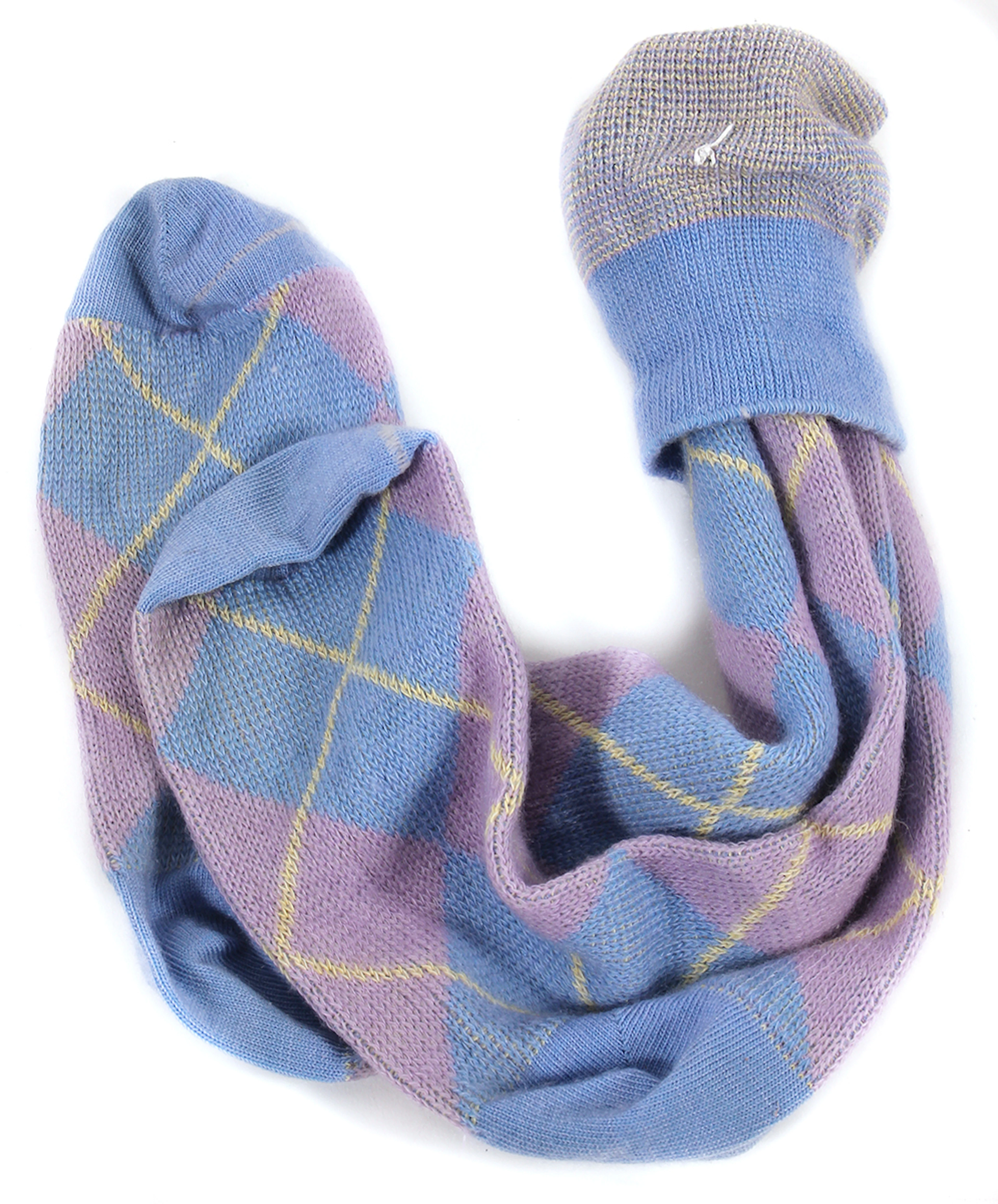 Michael Jackson Owned and Worn Blue Argyle Socks