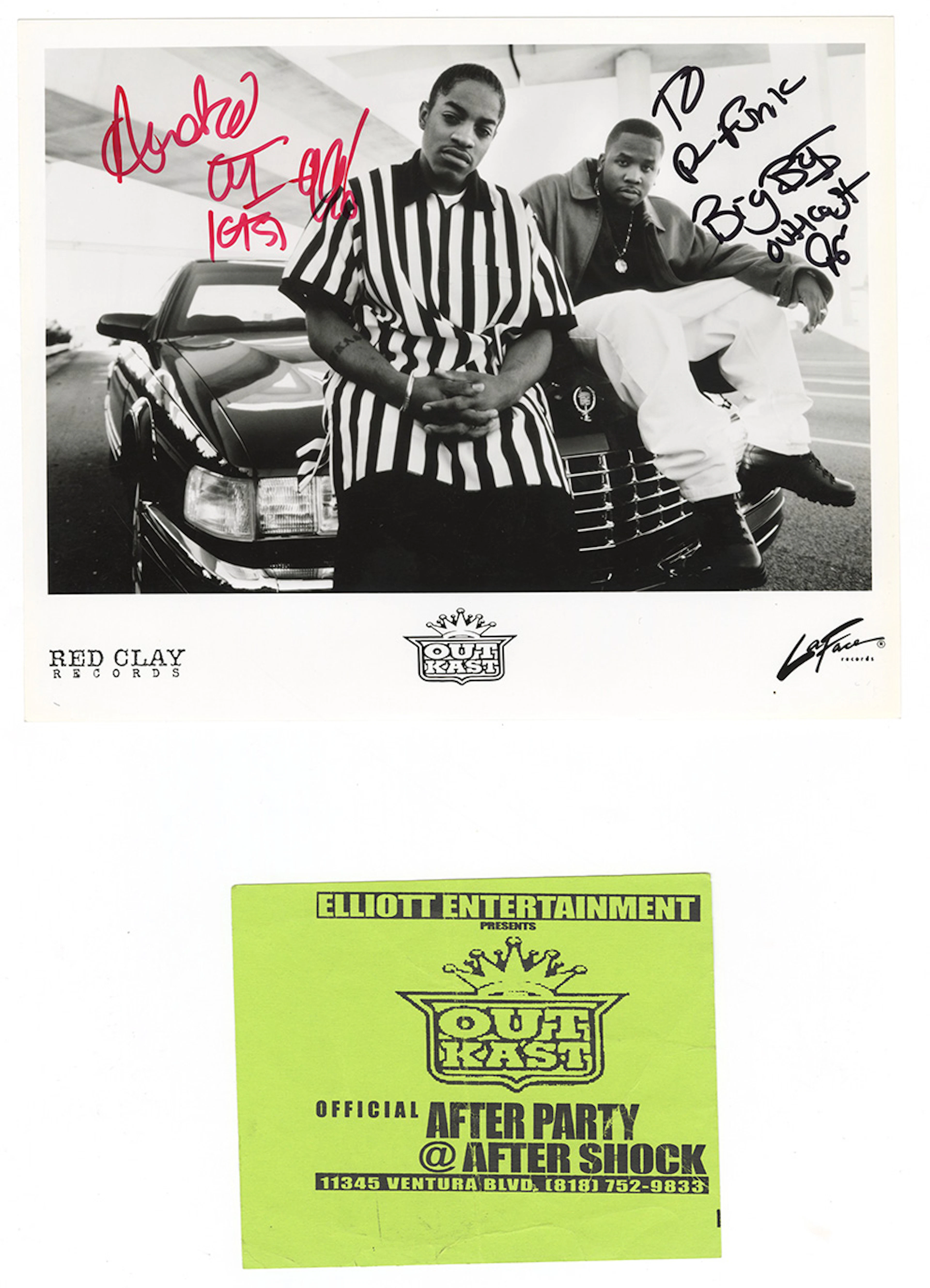 Outkast Signed Promotional Photograph and After Party Invitation