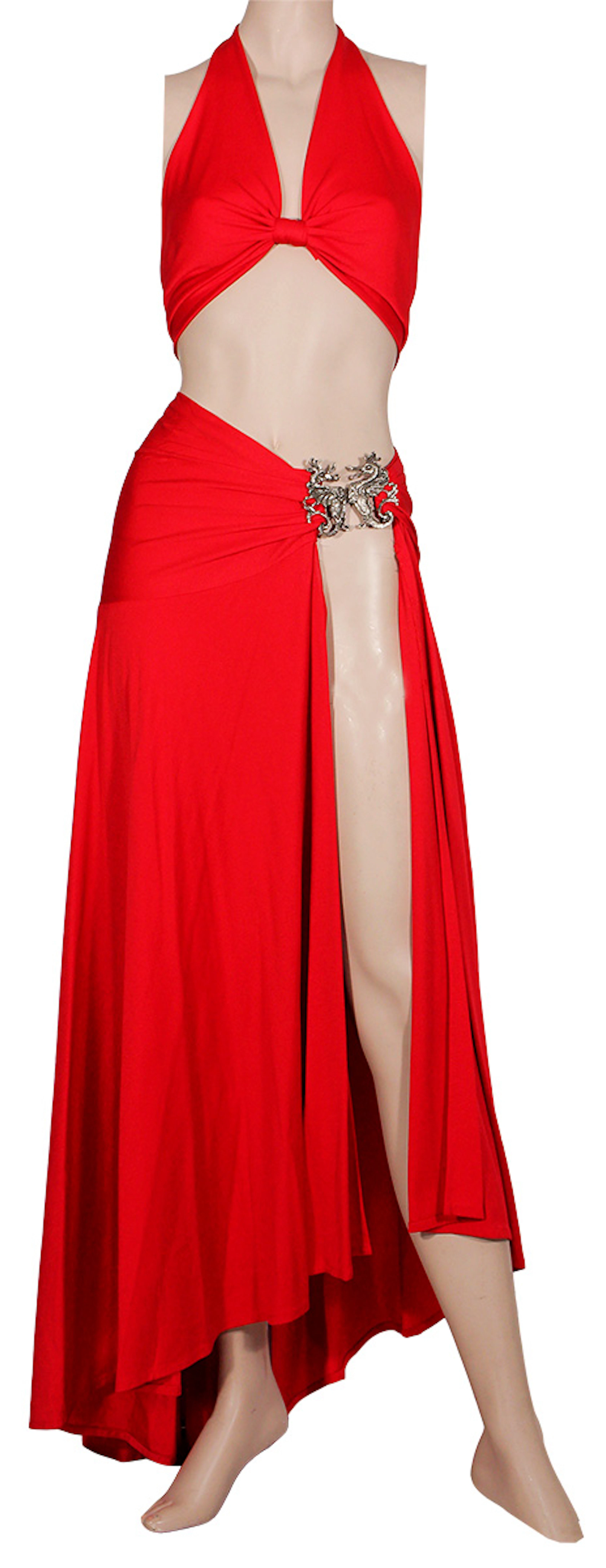 Lady Gaga "American Horror Story: Hotel" Screen Worn Two-Piece Red Gown