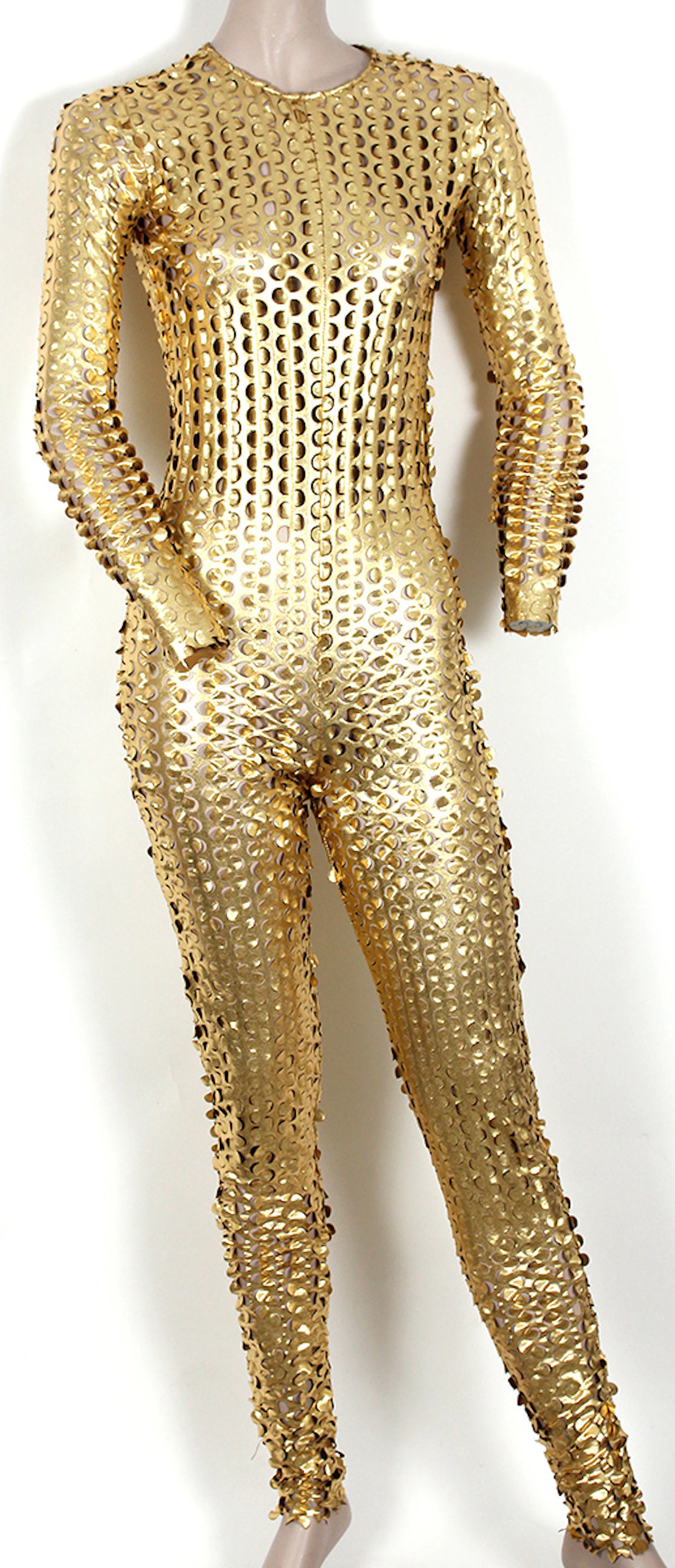 Rihanna "Rude Boy" Music Video Worn Gold Catsuit (Bodysuit)