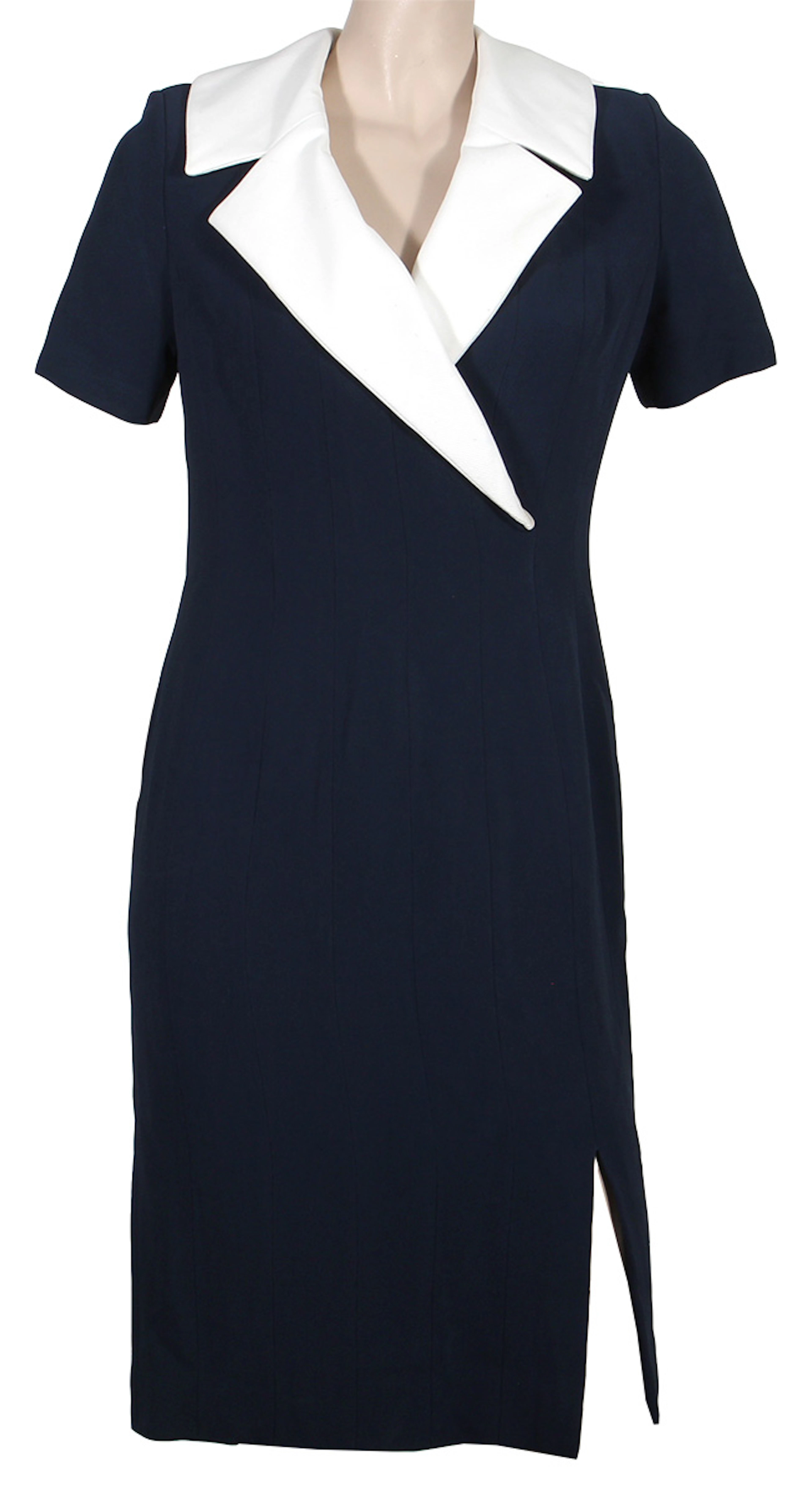 Princess Diana of Wales Owned & Worn Bruce Oldfield Couture Navy Blue Coat Dress