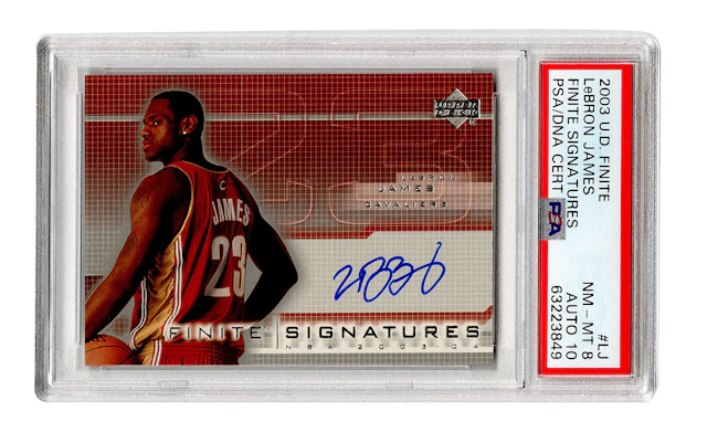 2003 Upper Deck Finite #LJ LeBron James Finite Signatures...
