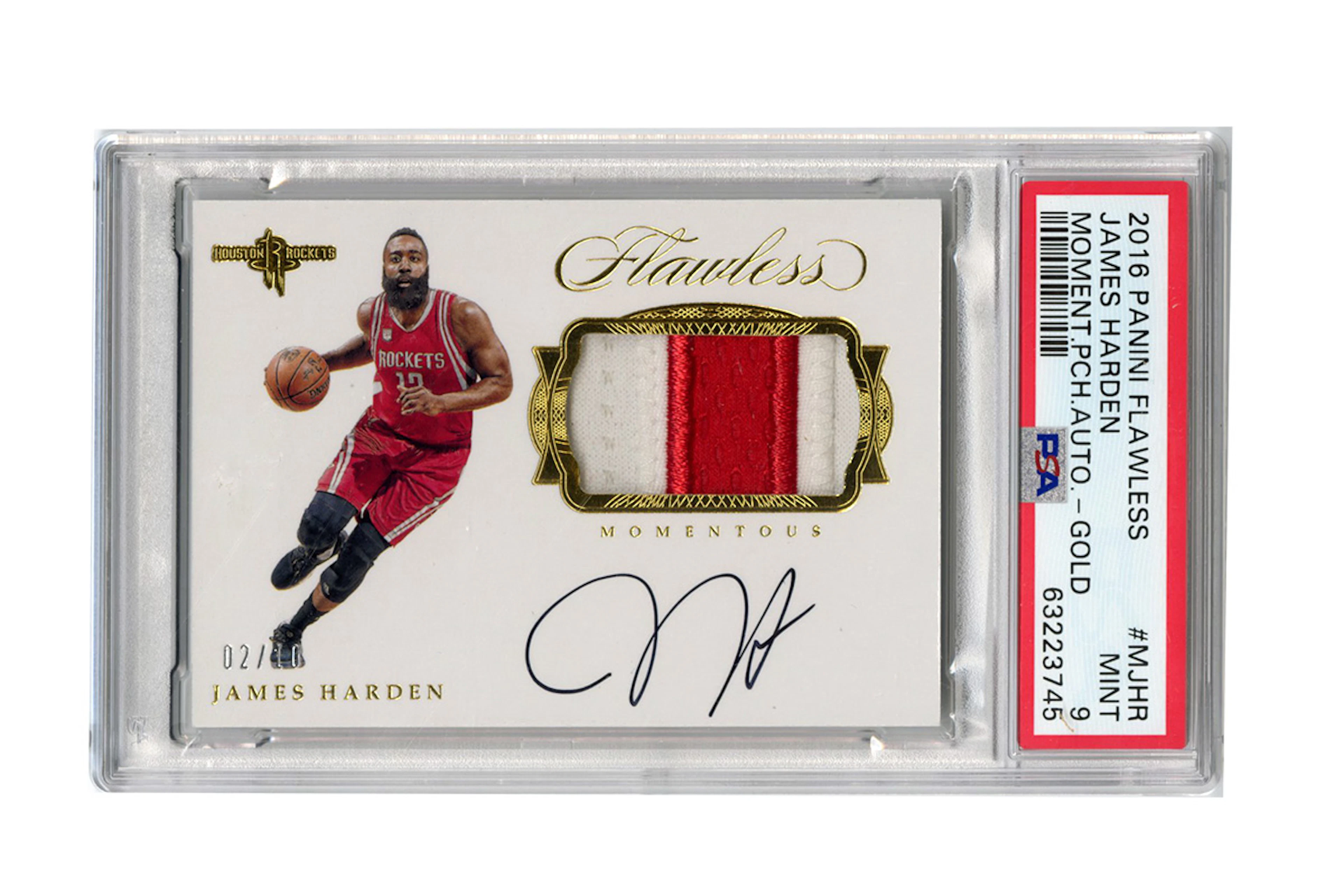 2016 Panini Flawless #M-JHR James Harden Momentous...