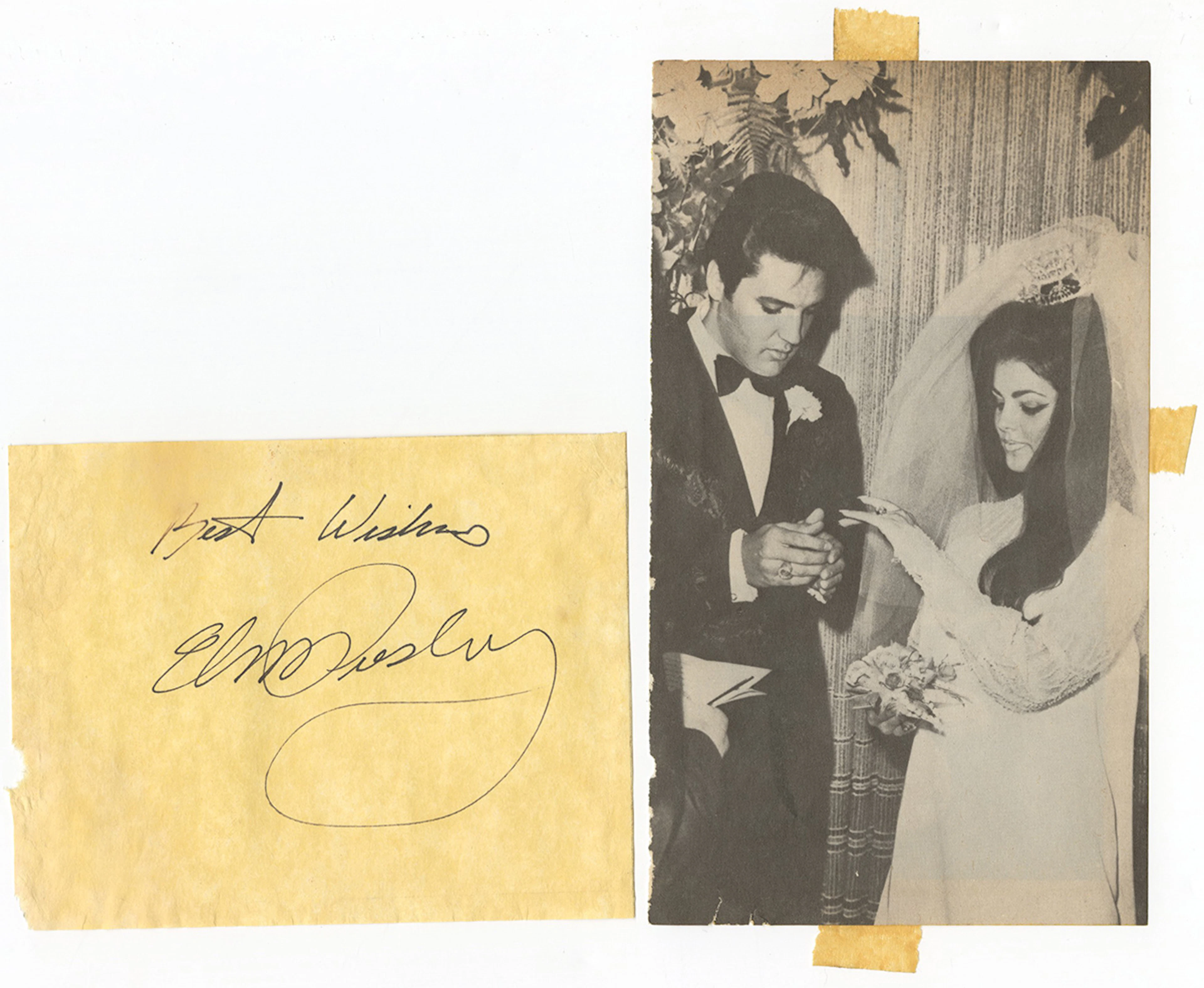 Elvis Presley Signed Cut