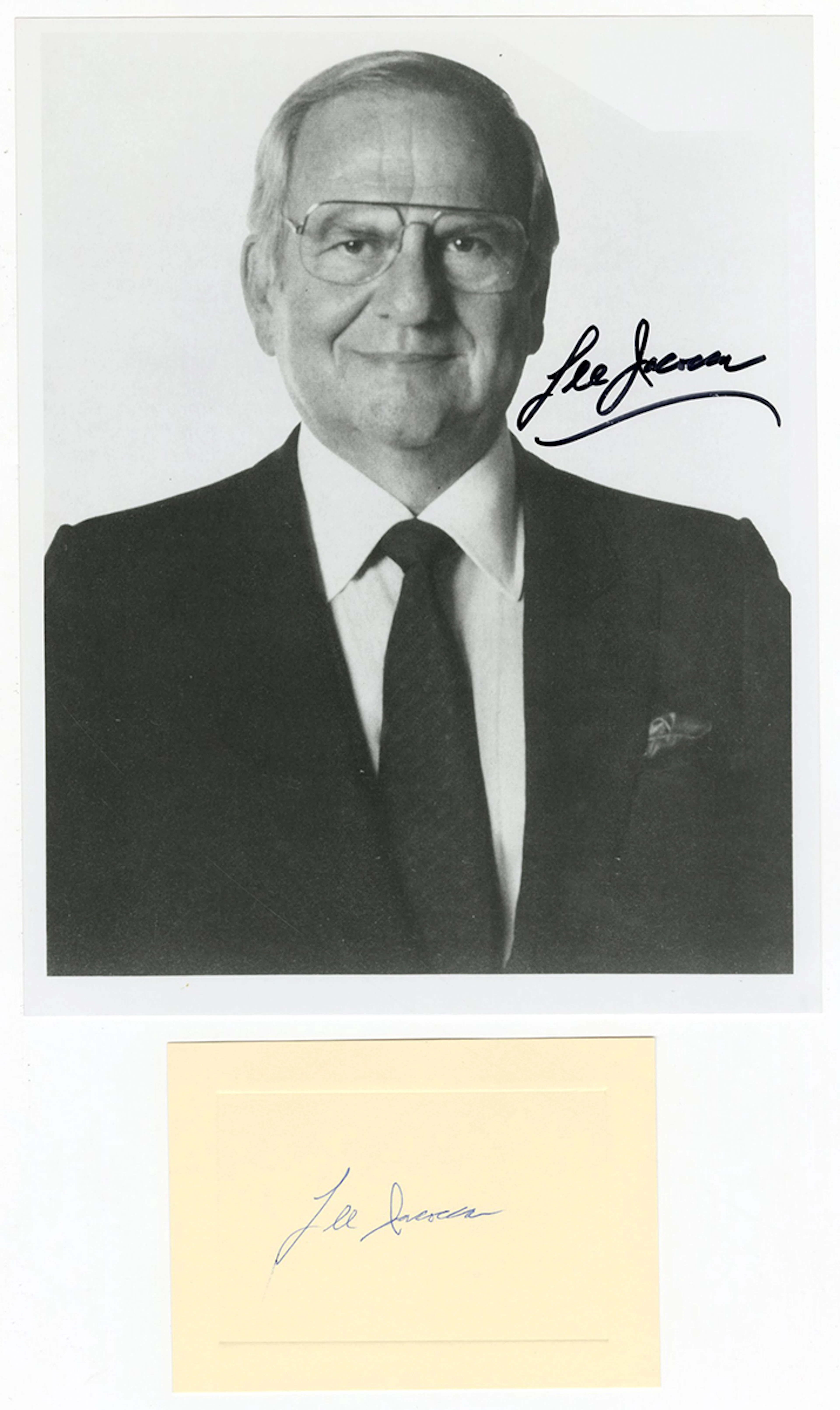 Lee Iacocca Signed Photograph and Cut Signature