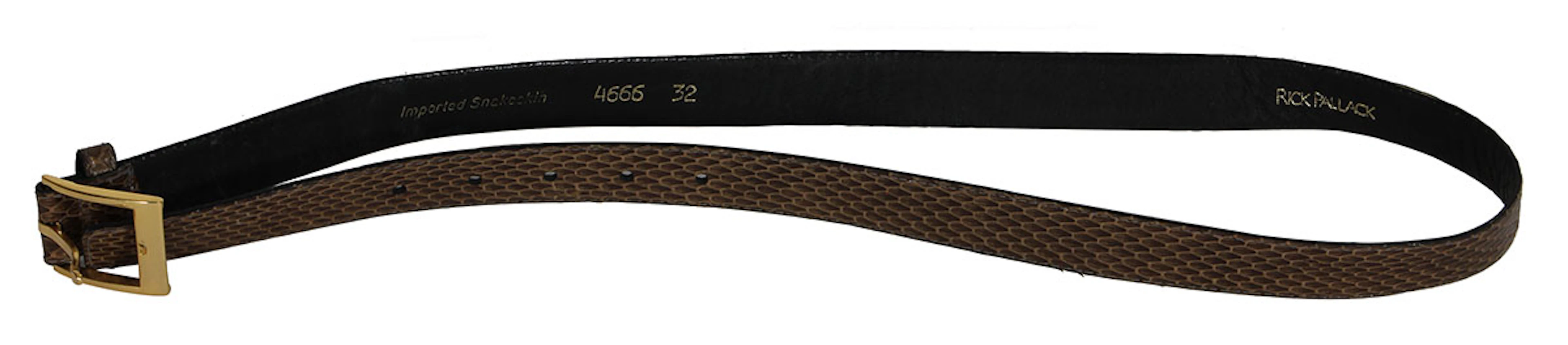 Michael Jackson Owned & Worn Brown Snakeskin Leather Belt