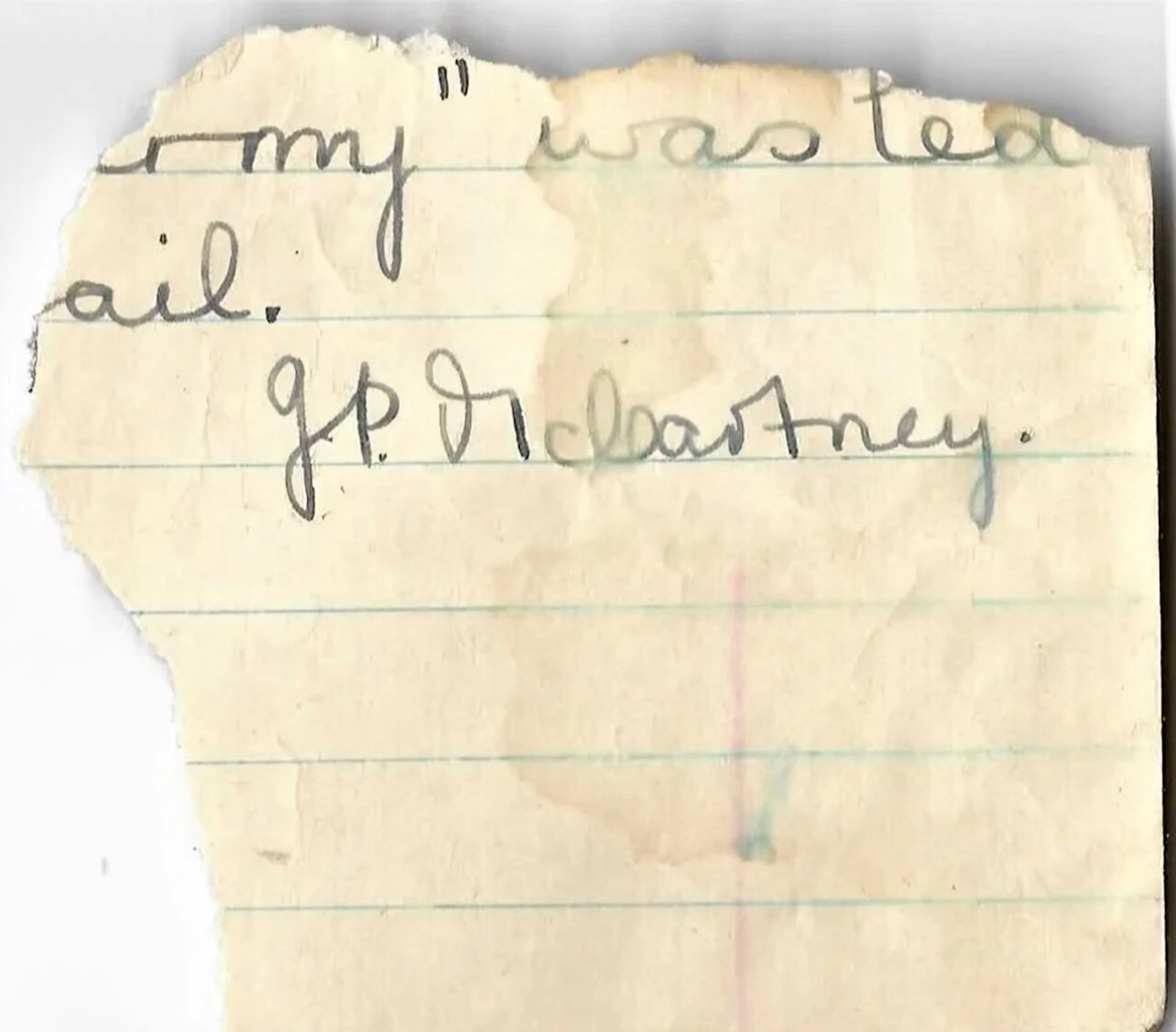 The Beatles Paul McCartney Incredible Earliest Signature...