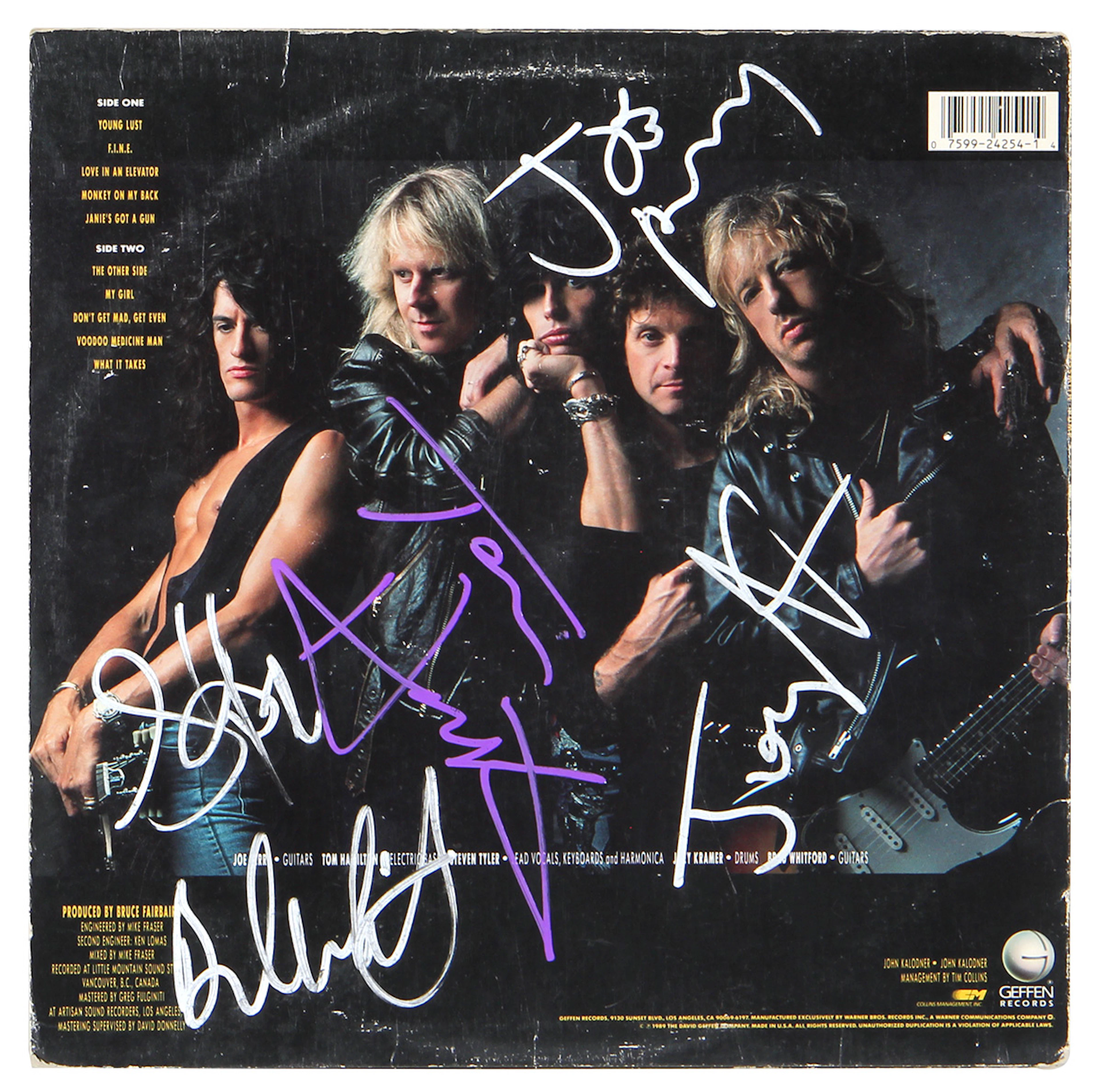 Aerosmith Band Signed "Pump" Album REAL
