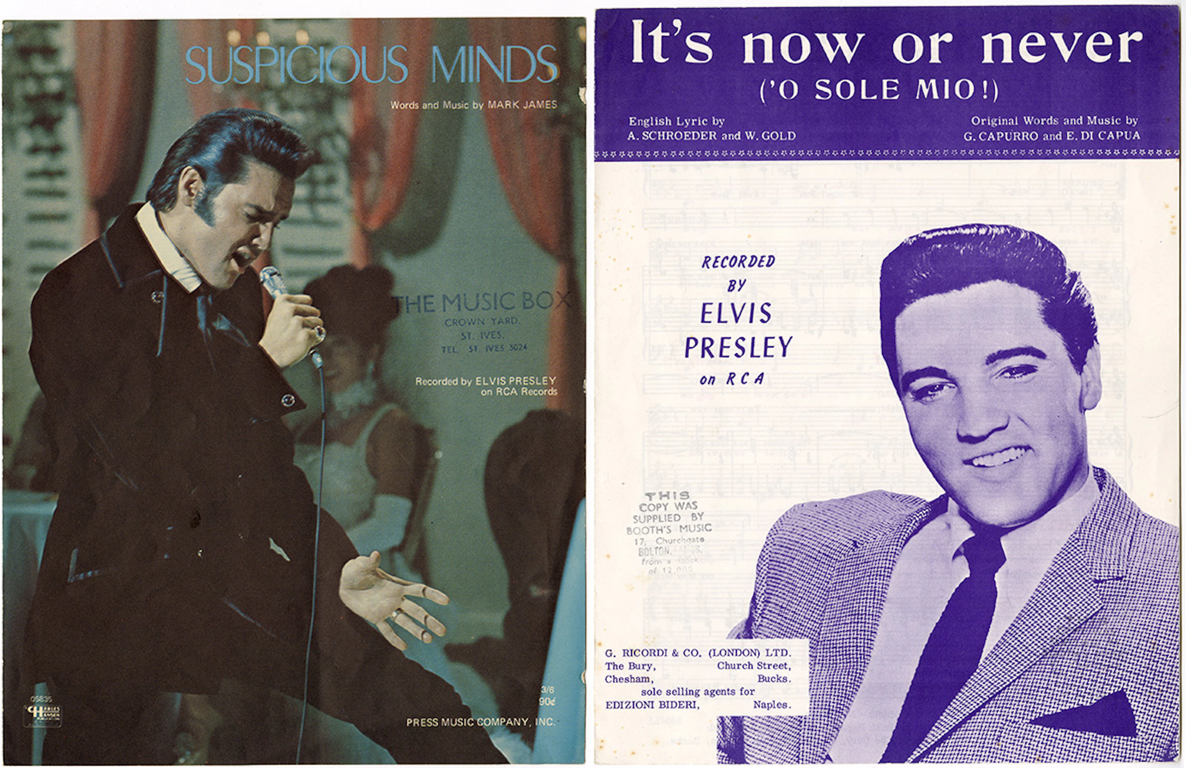 Lot of 8 Vintage Elvis Presley Sheet Music