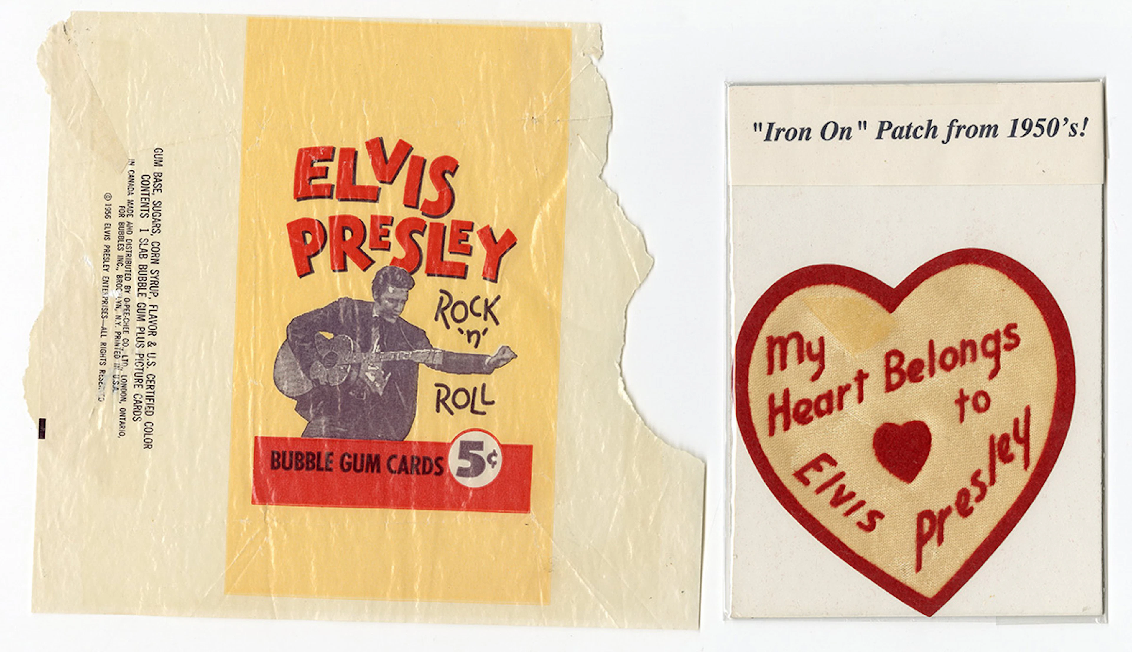 Lot of 1956 Elvis Presley Bubble Gum Cards Wrapper and...