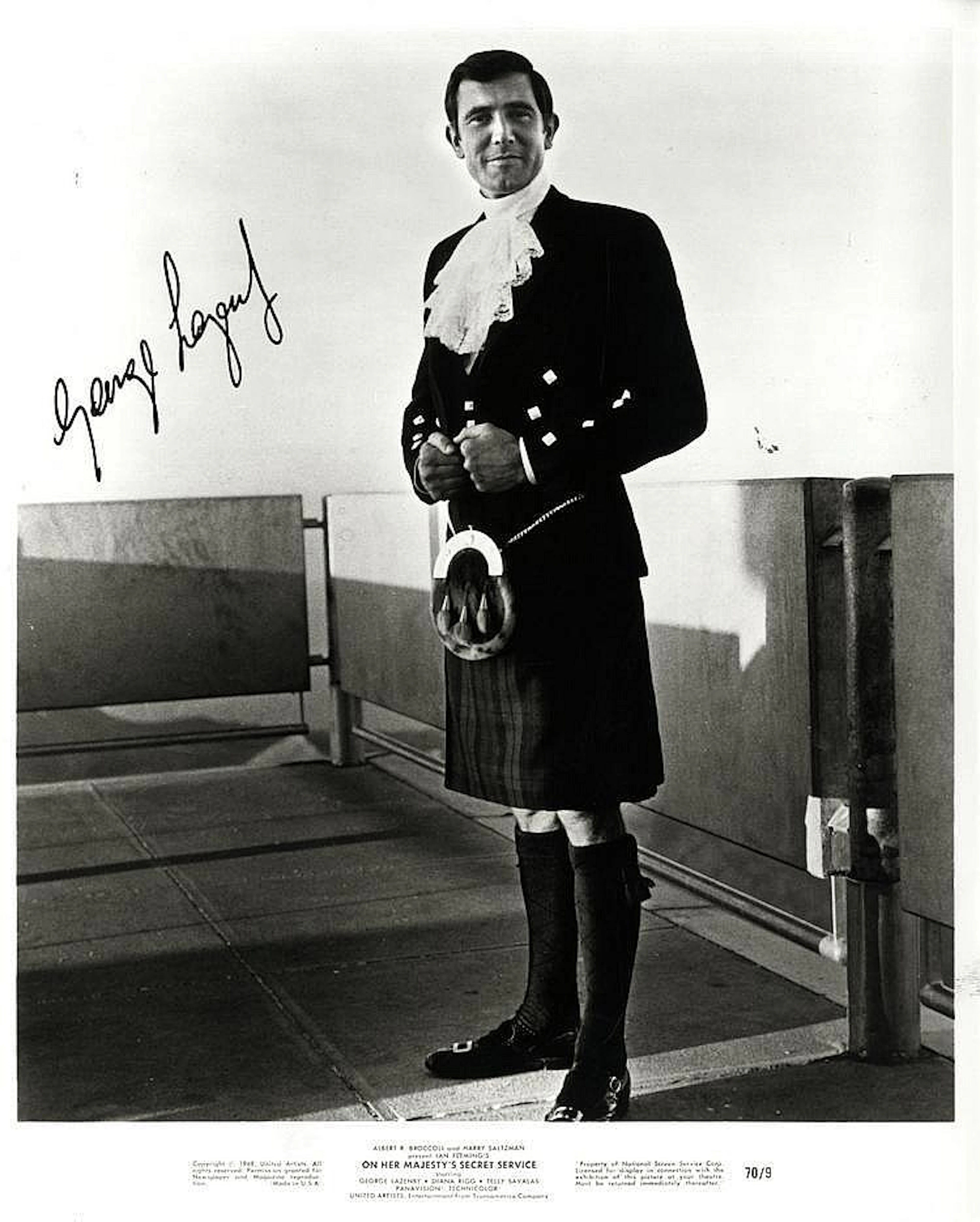 LAZENBY GEORGE: (1939- ) Australian Actor. Signed